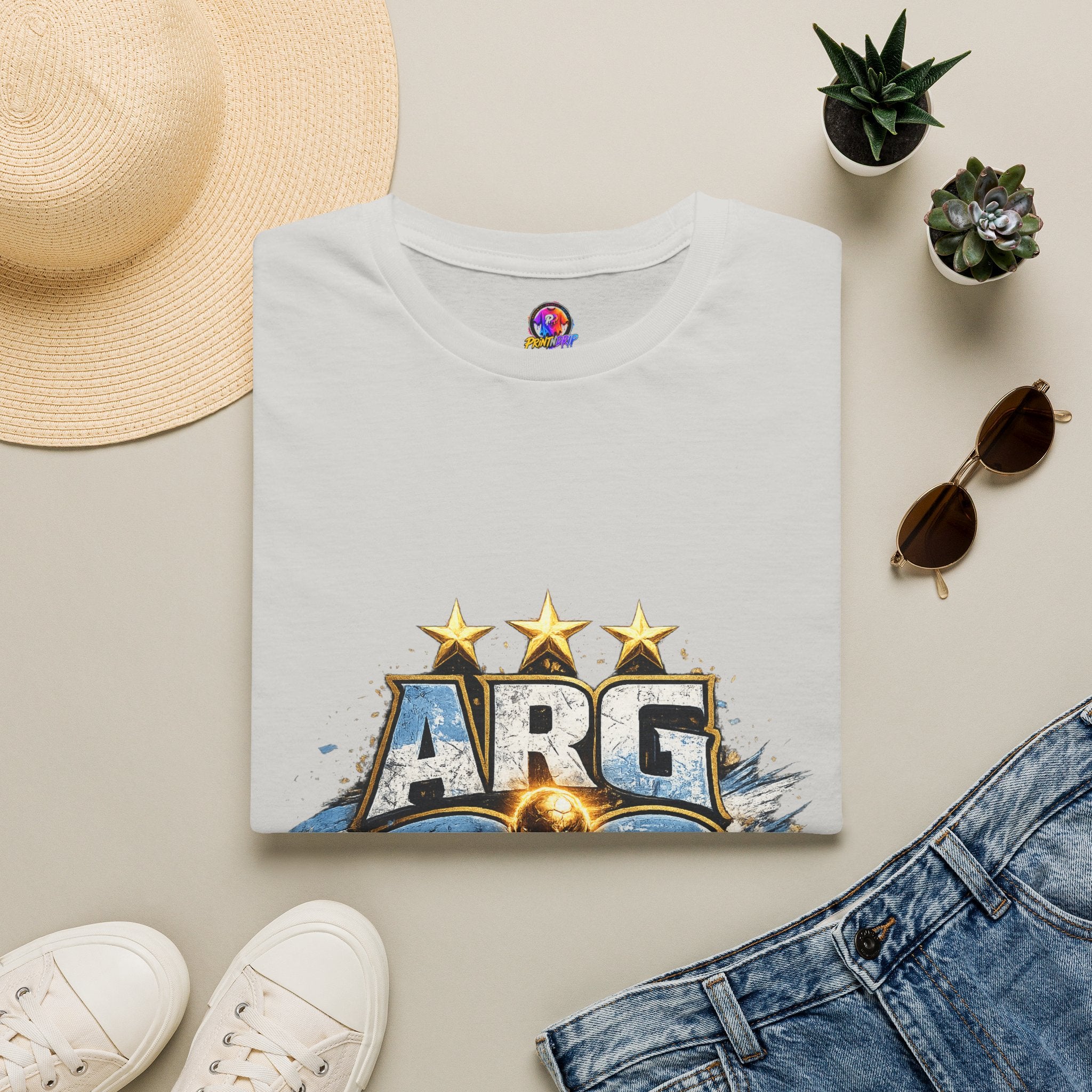 Argentina 26 Forever T‑Shirt — ARG Soccer World Cup 3‑Star Fan Tee