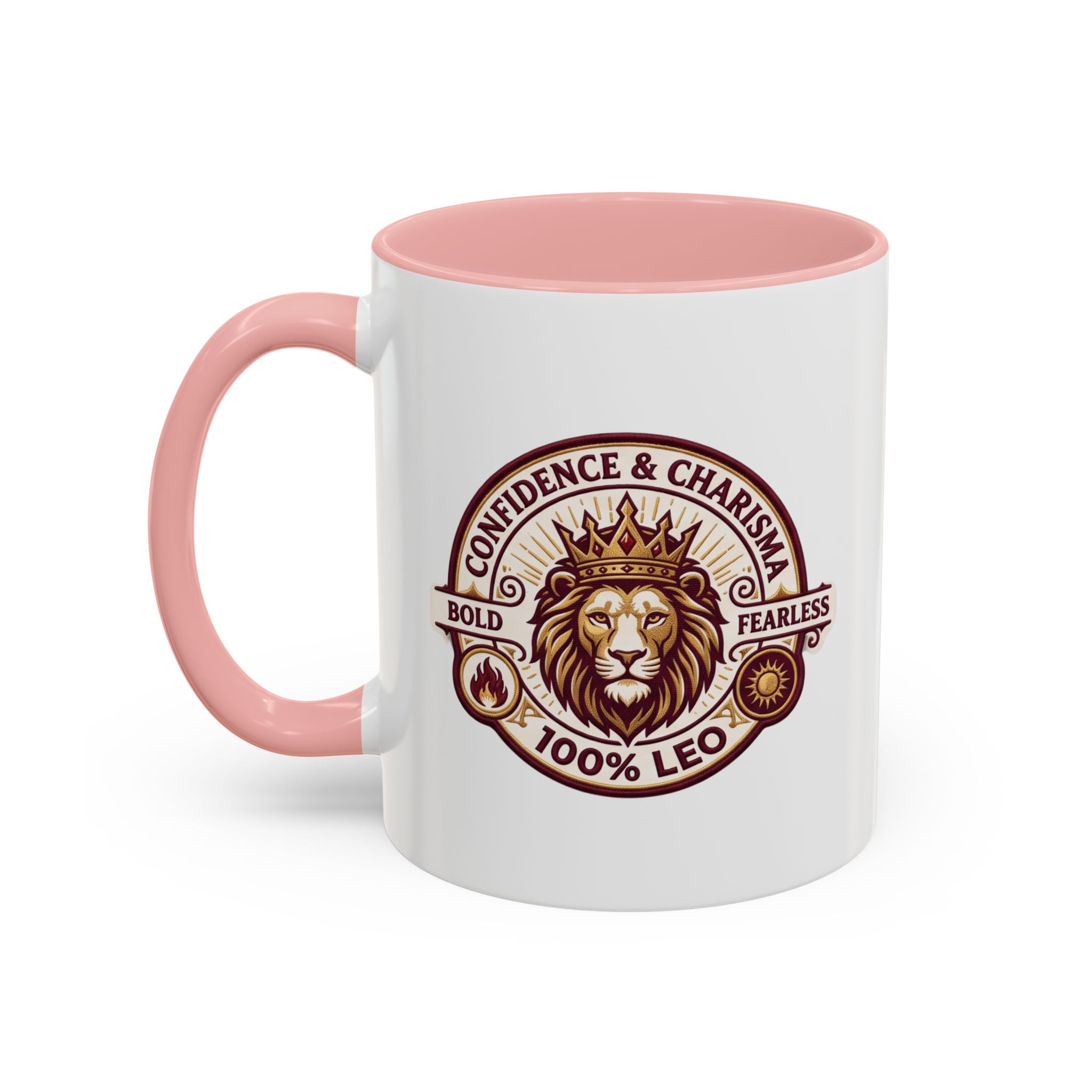 Leo Zodiac Coffee Mug — '100% Leo' Lion Design, Confidence & Charisma Gift