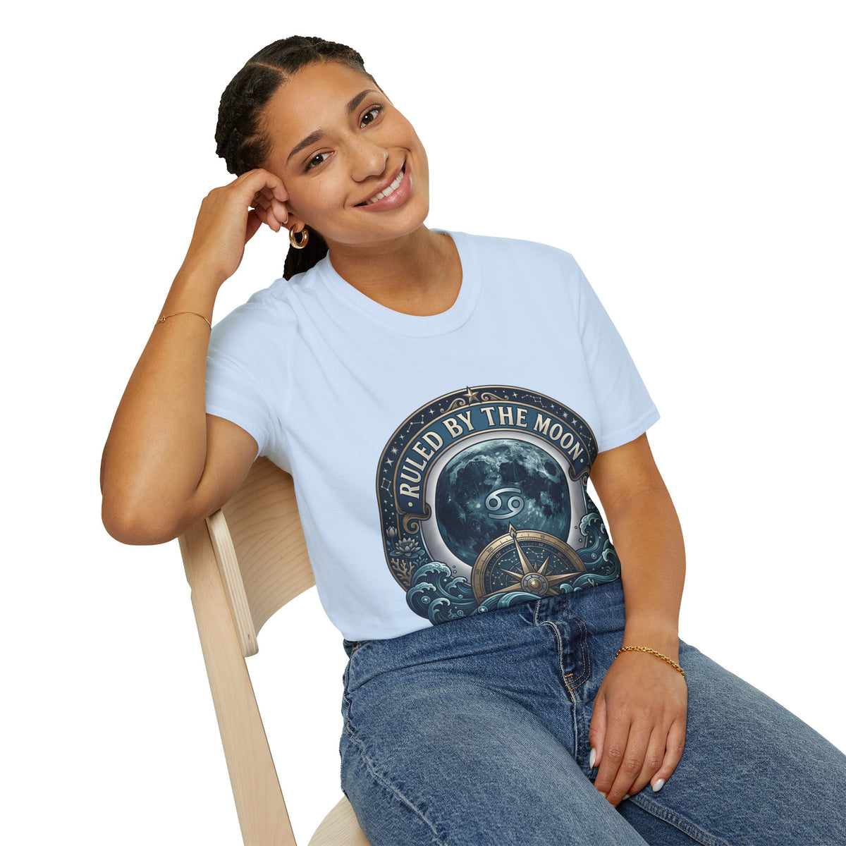 Ruled by the Moon T-Shirt — Moonphase Zodiac Graphic Tee