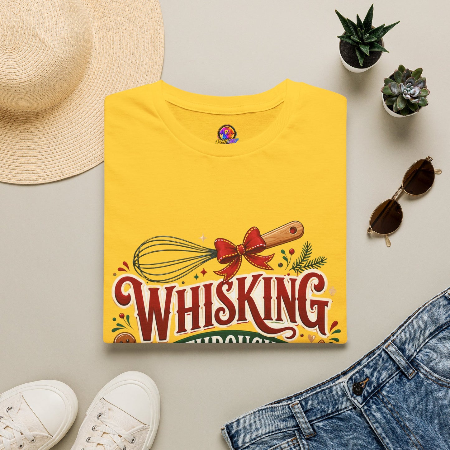 Christmas Baking T‑Shirt — "Whisking Through Christmas" Holiday Tee