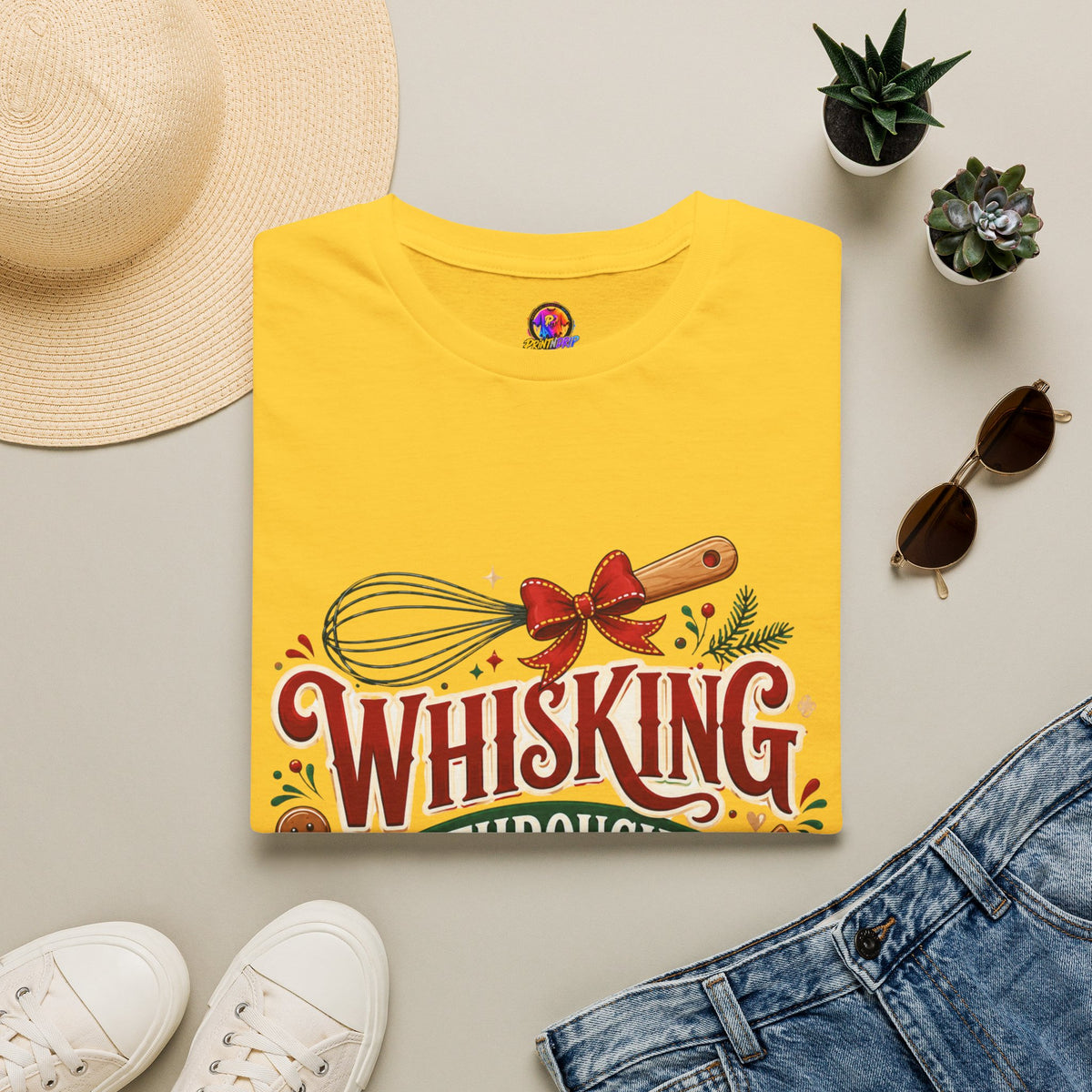 Christmas Baking T‑Shirt — "Whisking Through Christmas" Holiday Tee