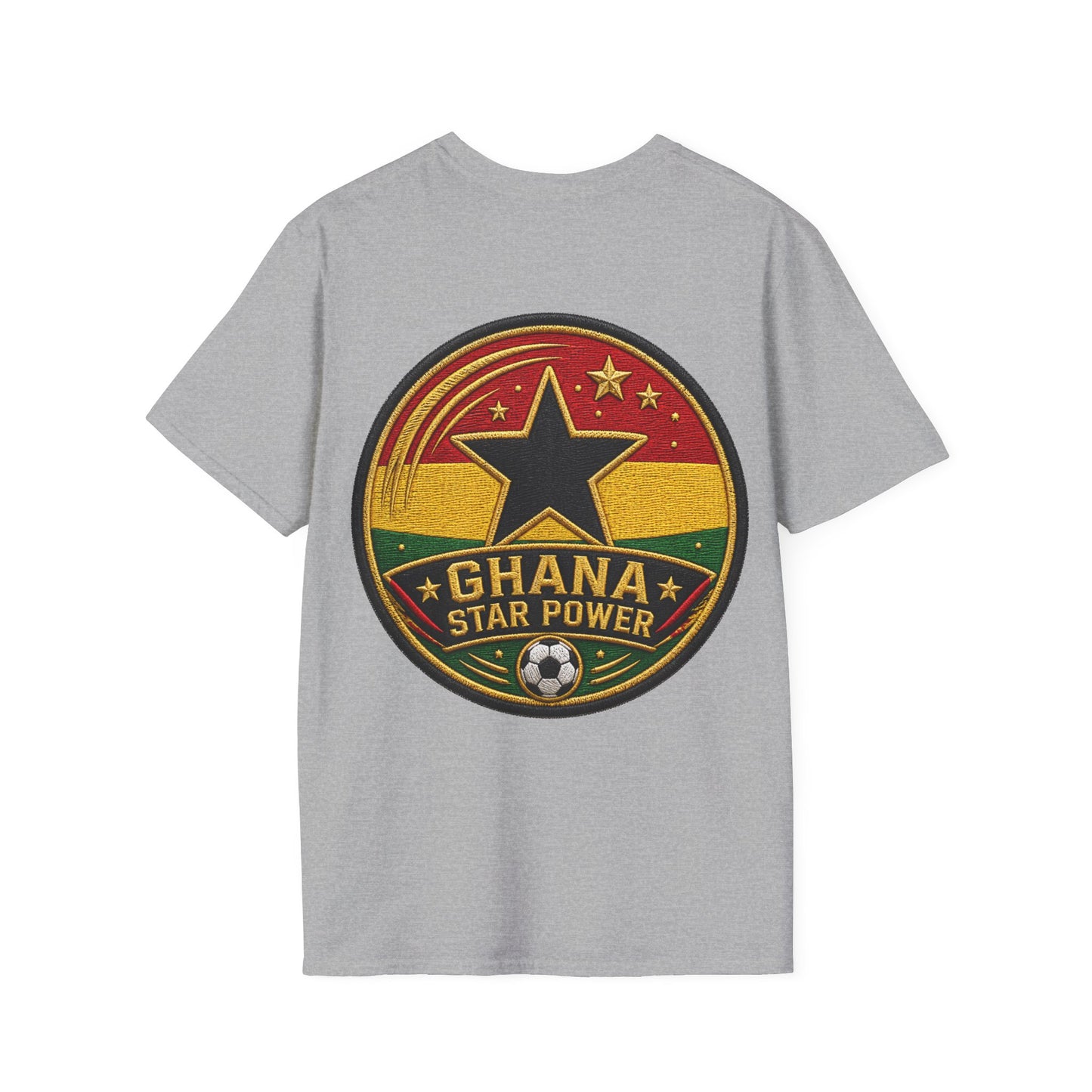 Ghana Star Power Soccer T-Shirt — Afro Football Fan Tee - Ghana T-Shirt