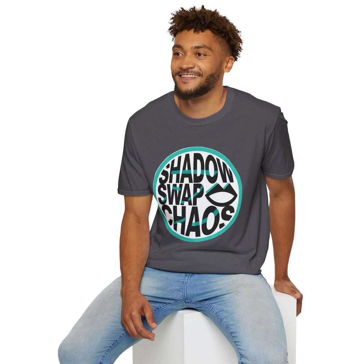 Shadow Swap Chaos T-Shirt — Retro Circular Surf/Skate Graphic Tee - Trending Now - August 2026