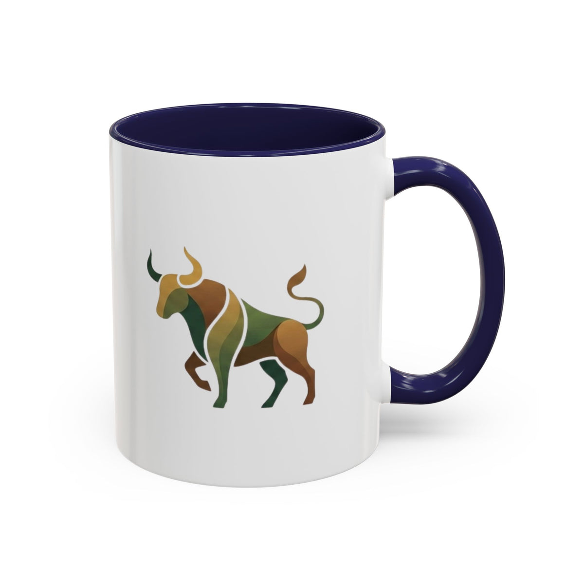 Taurus Geometric Bull Accent Coffee Mug — Taurus Zodiac Gift