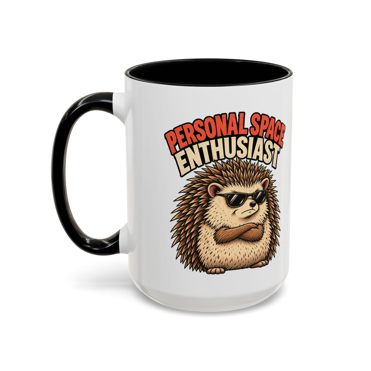 Funny And Witty "Personal Space Enthusiast" Accent Coffee Mug (11, 15oz)