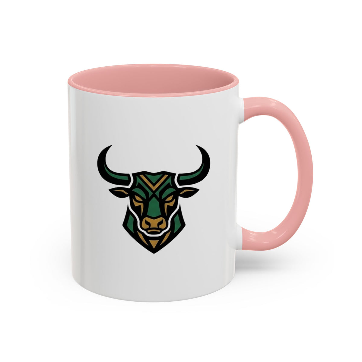 Taurus Geometric Bull Accent Coffee Mug –  Tribal Bull Head Ceramic Mug