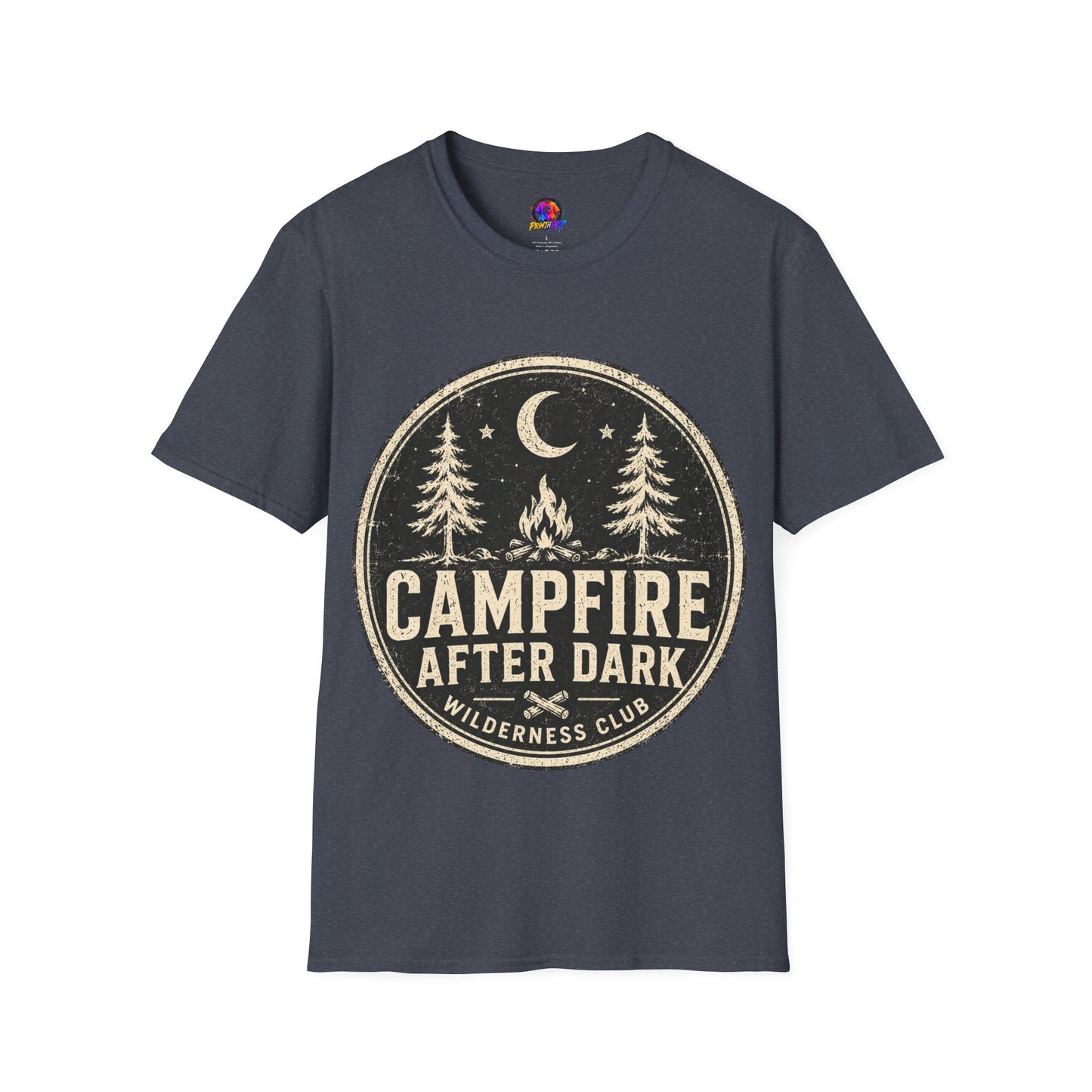 Campfire After Dark Tee — Vintage Wilderness Camping T-Shirt