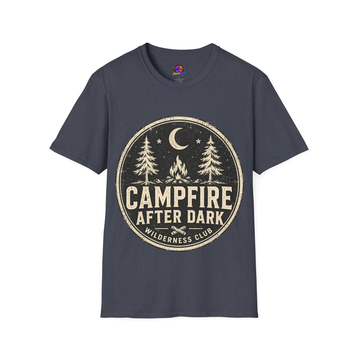 Campfire After Dark Tee — Vintage Wilderness Camping T-Shirt