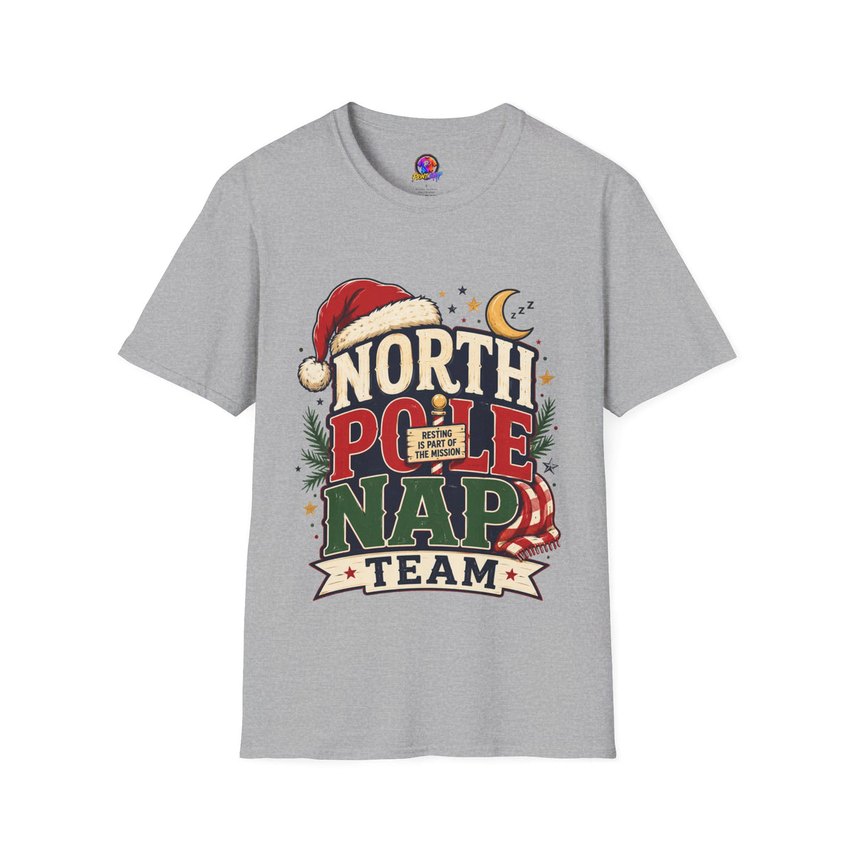 North Pole Nap Team T-Shirt — Funny Christmas Sleepy Holiday Tee
