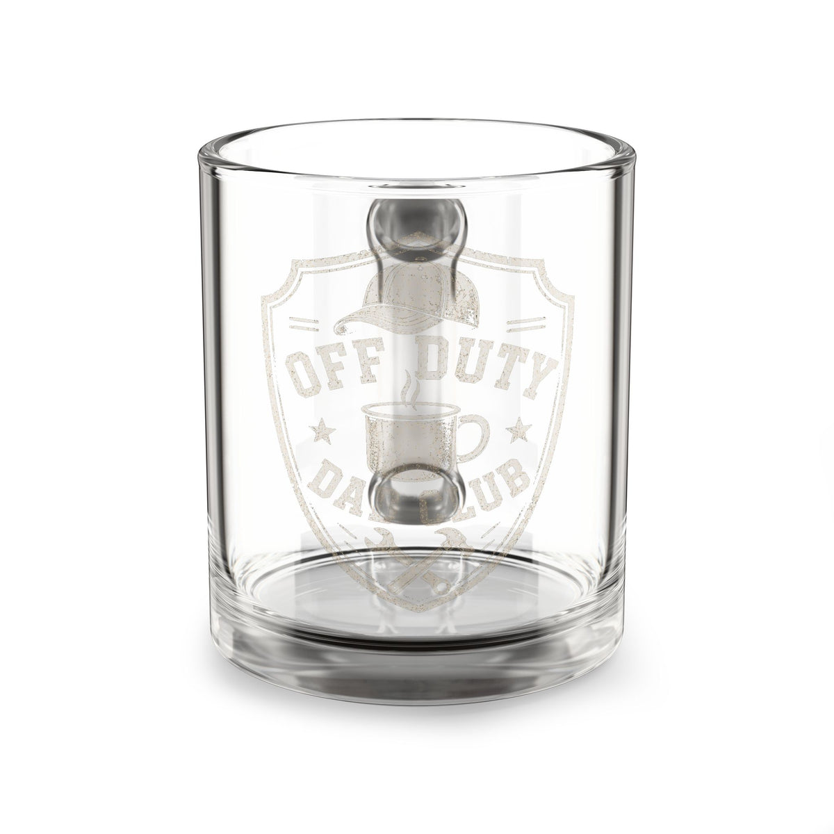 Off Duty Dad Club Glass Mug — 10oz Double-Walled Coffee Cup for Dads Milo Bailey Dog Dad Mom  Glass Mug 10 oz
