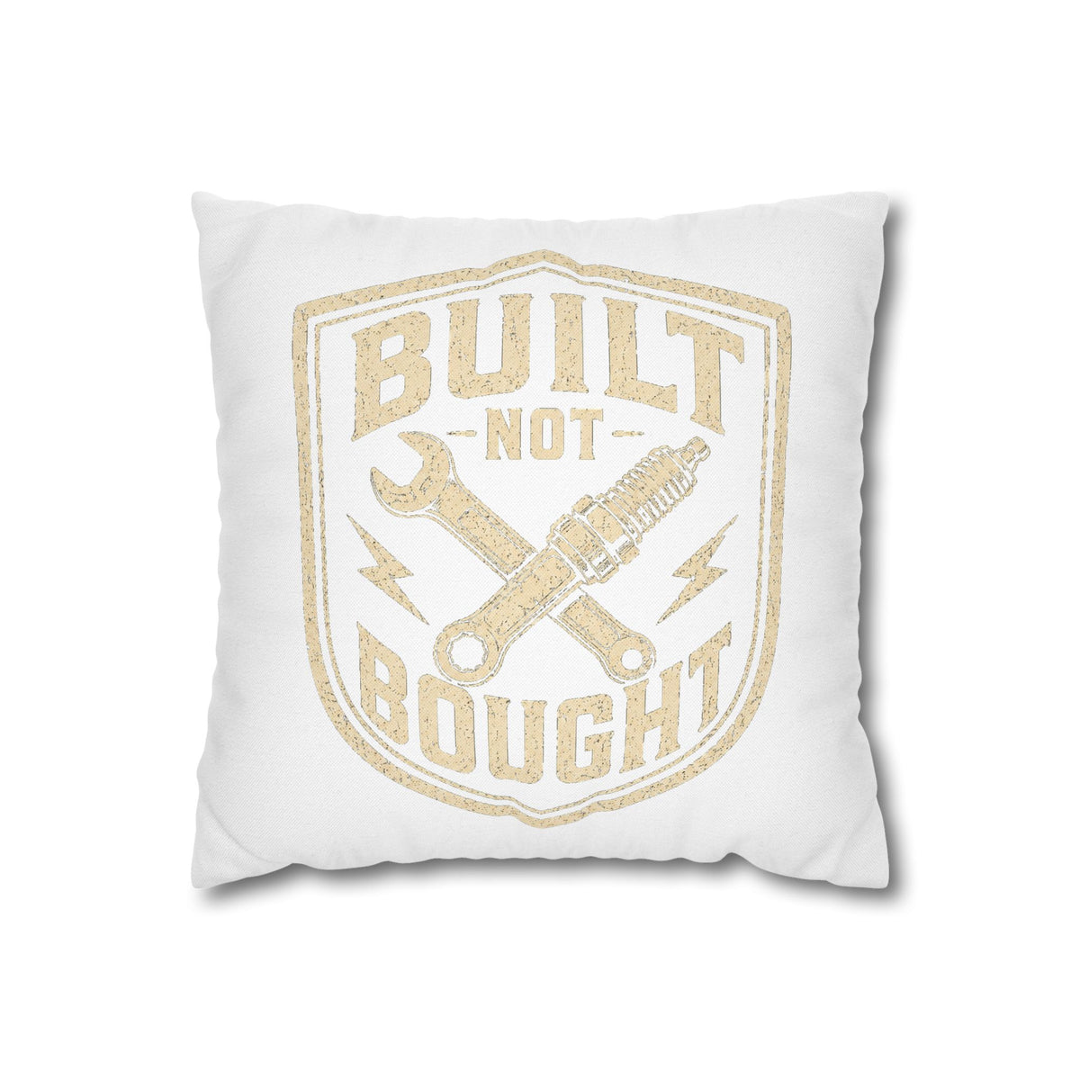 Built Not Bought Decorative Pillowcase Milo Bailey Dog Dad Mom- Mechanics & DIY Accent Cushion