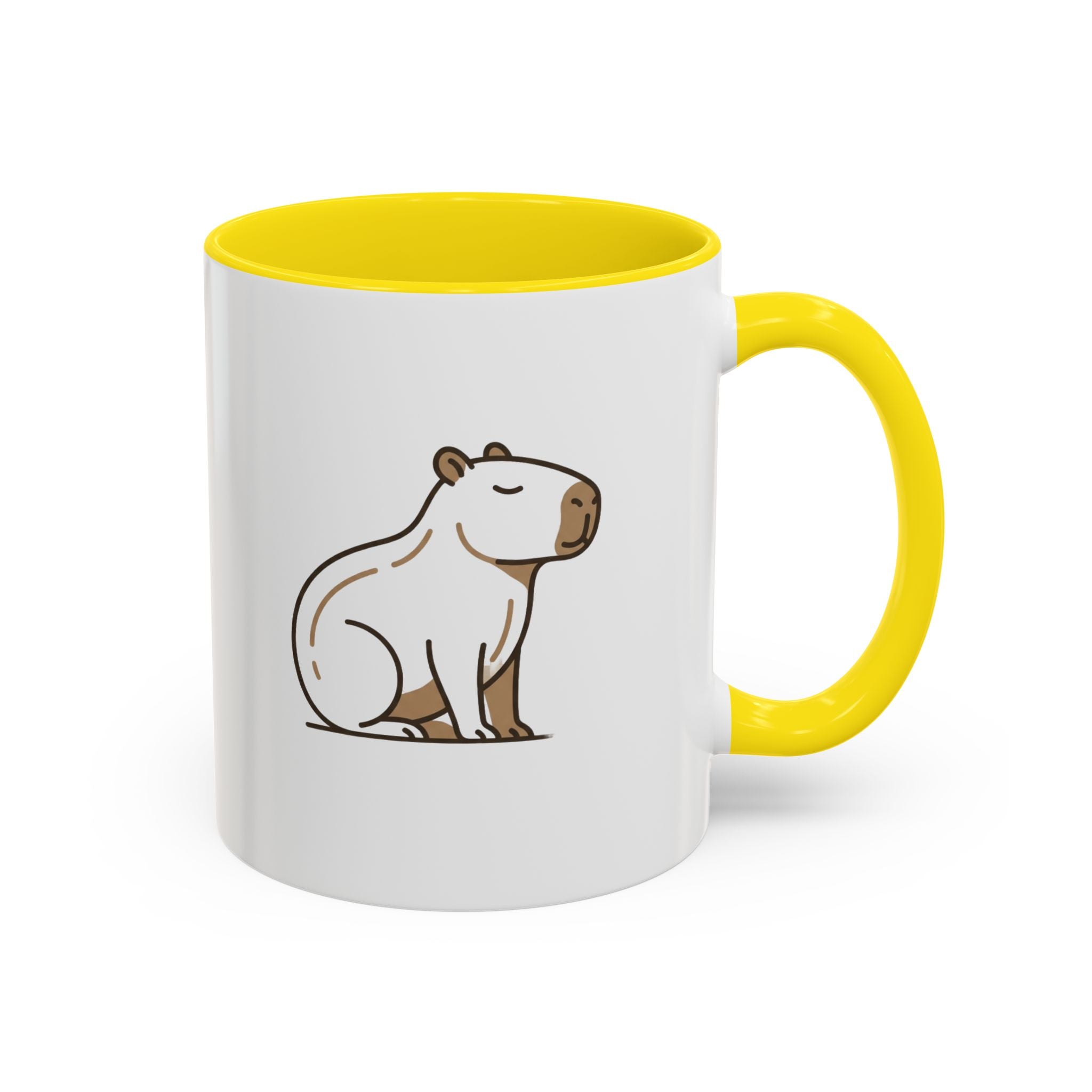 Funny Capybara Coffee Mug — Cute Relaxed Capybara Accent Mug