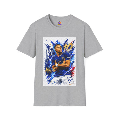 France Mbappé Soccer T-Shirt — #10 Blue Action Portrait Tee