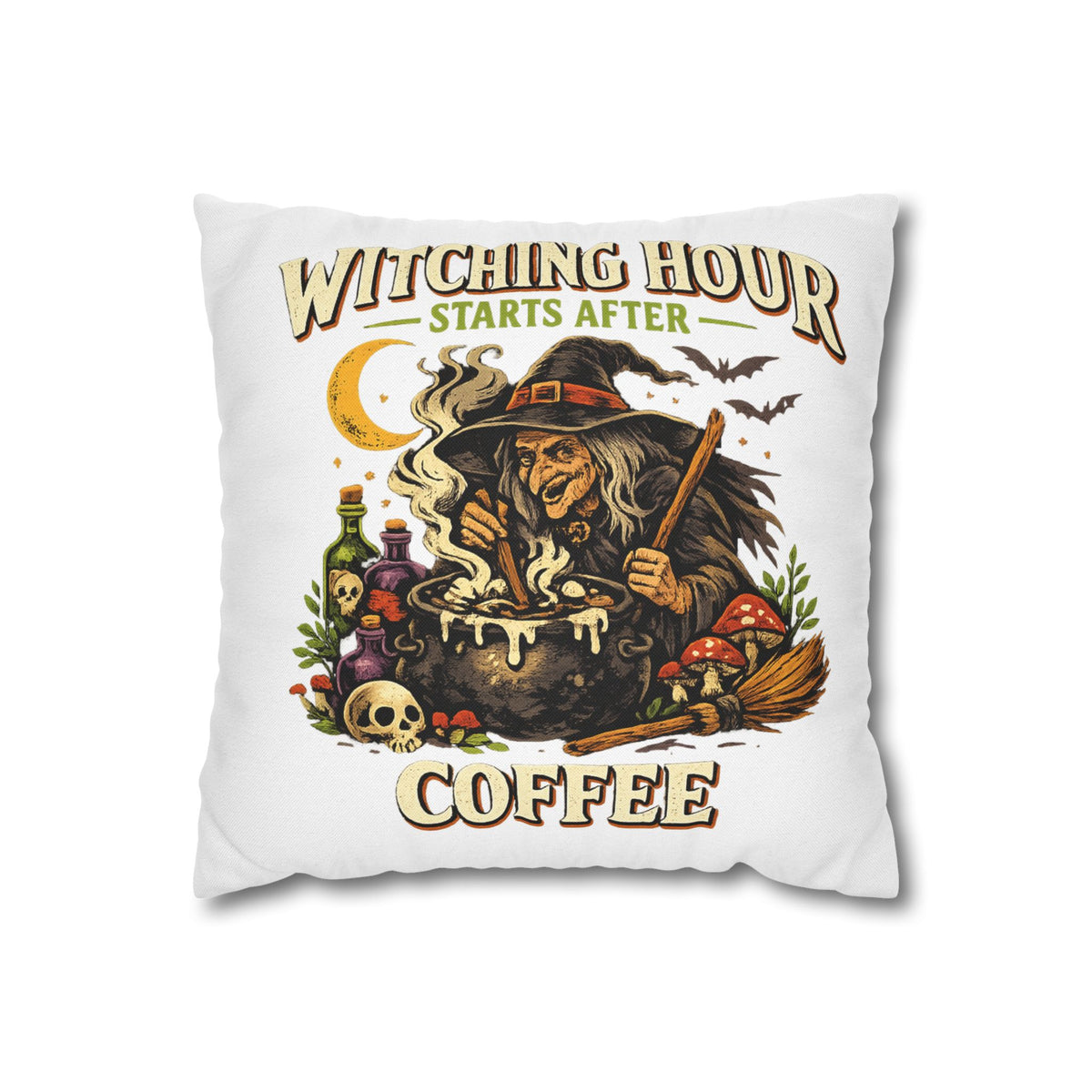Halloween Witch Coffee Pillowcase