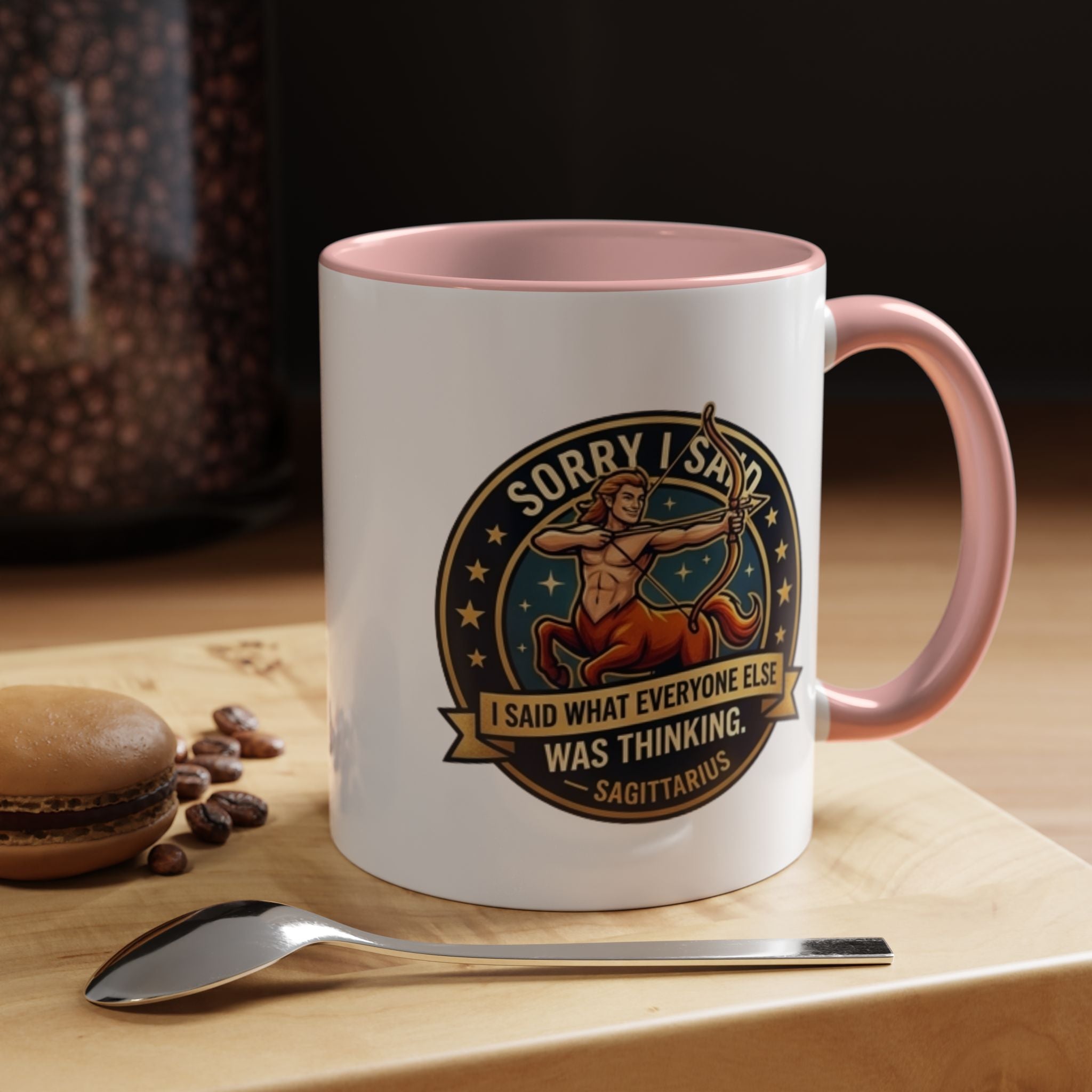 Sagittarius Coffee Mug — "Sorry I Said What Everyone Else Was Thinking" Zodiac Archer Accent Mug