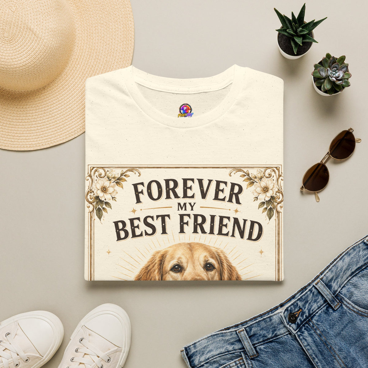 Forever My Best Friend Dog T-Shirt — Personalized Golden Retriever Tribute