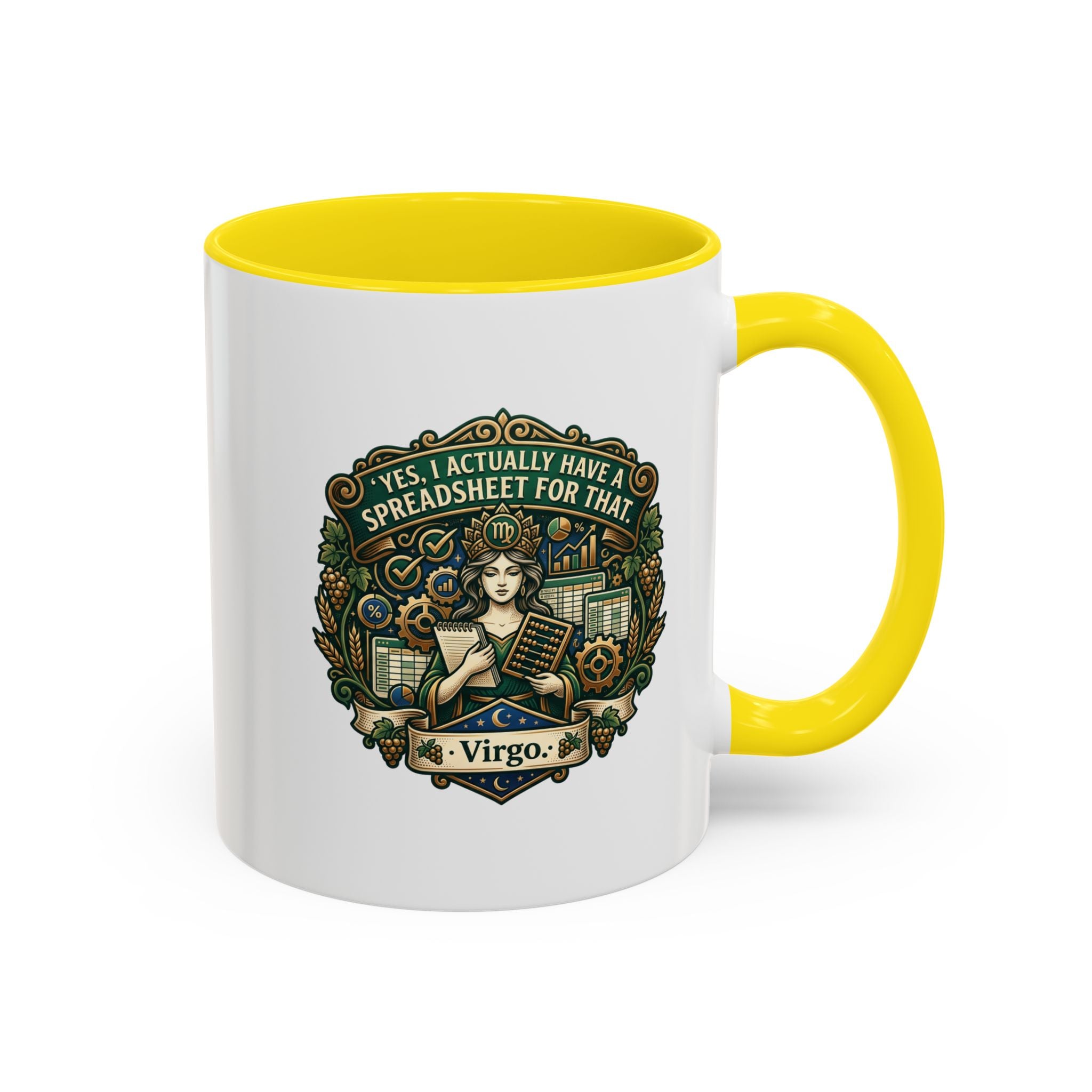 Virgo Coffee Mug - "Yes, I Actually Have a Spreadsheet for That" Accent Mug (11/15oz)