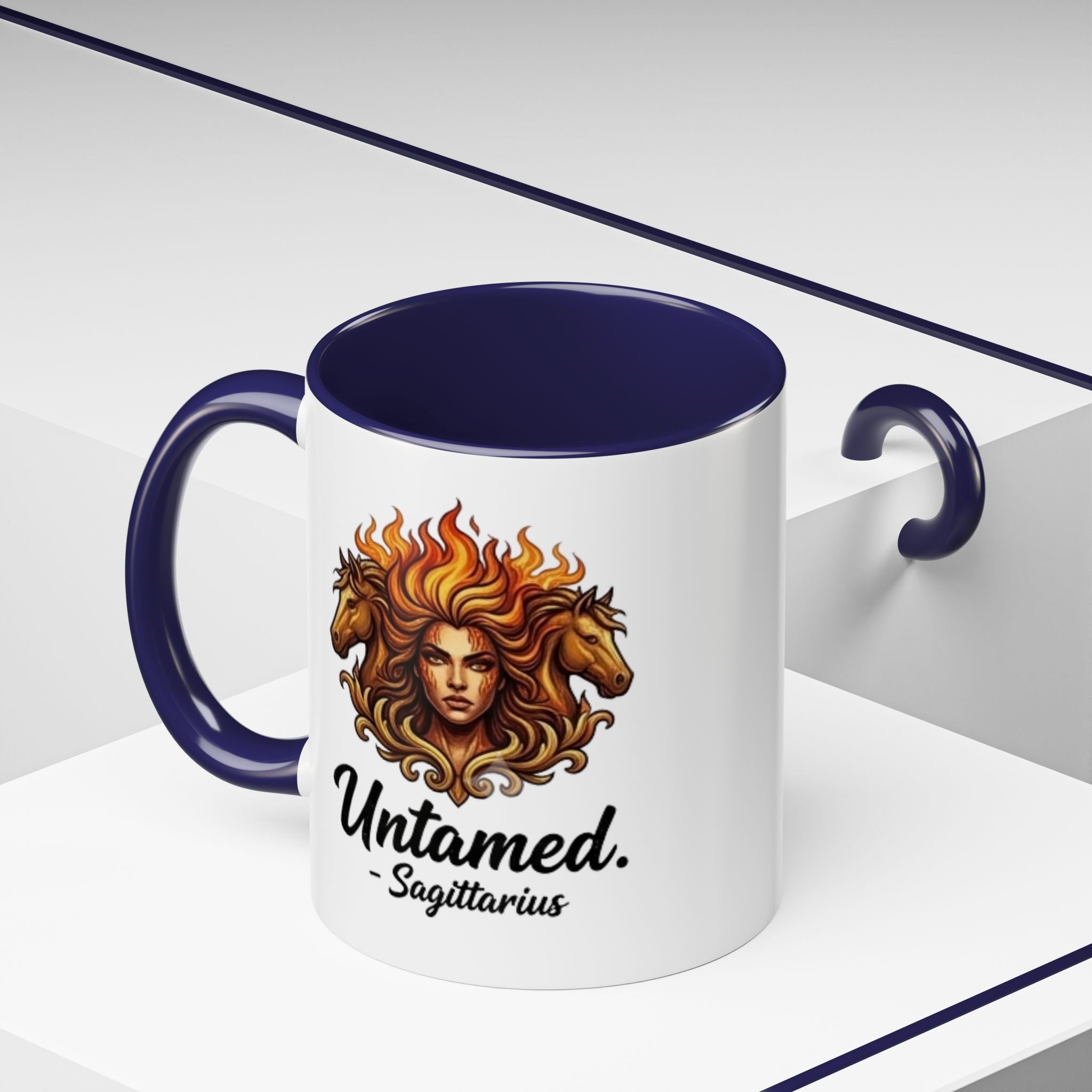 Untamed Sagittarius Coffee Mug — Zodiac Archer Accent Mug (11 oz)