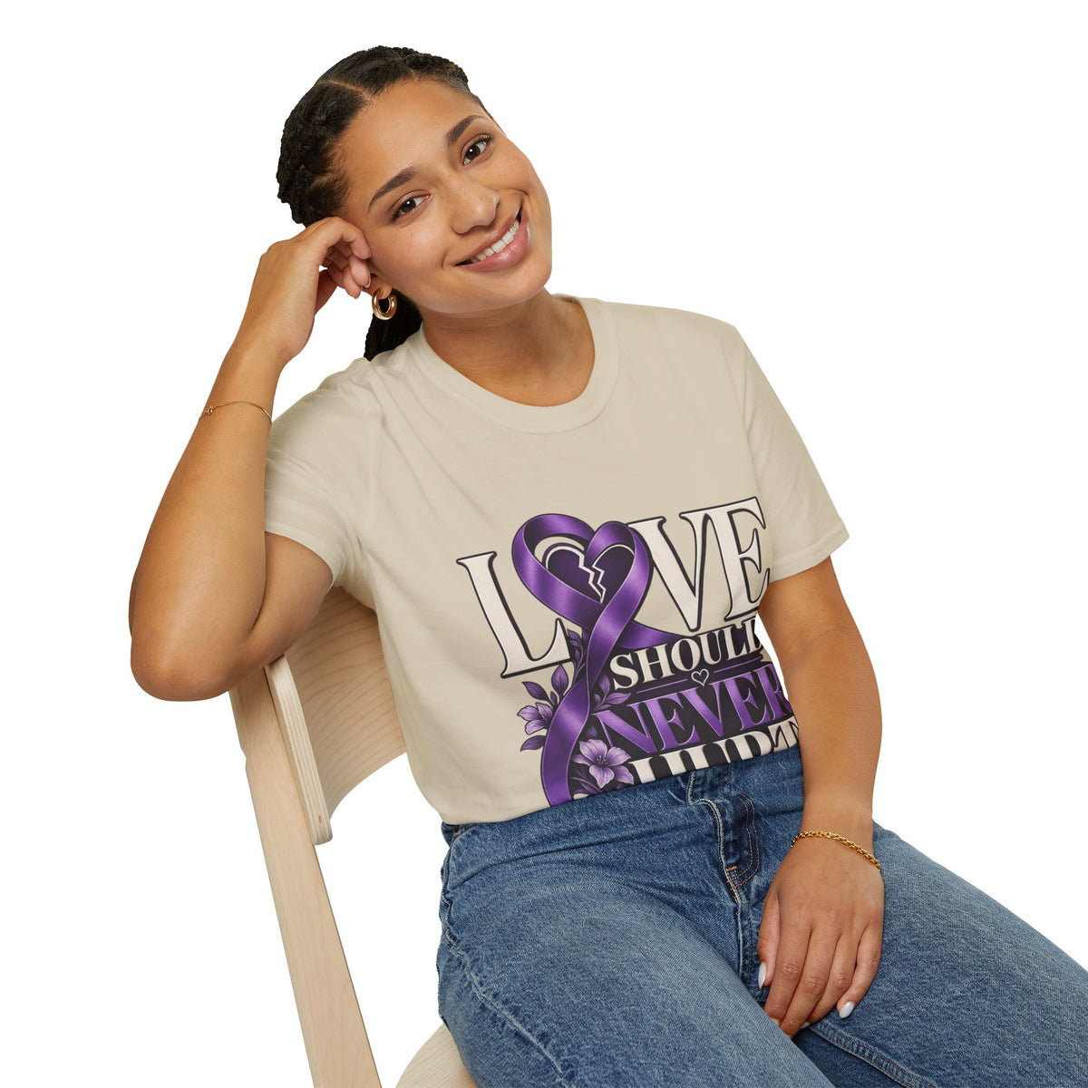 Love Should Never Hurt Domestic Violence Awareness T-Shirt