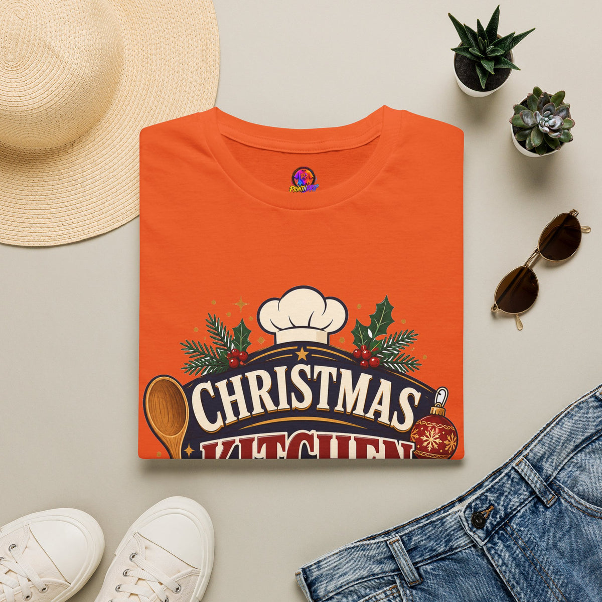Christmas Kitchen Captain T-Shirt — Festive Holiday Cooking Tee