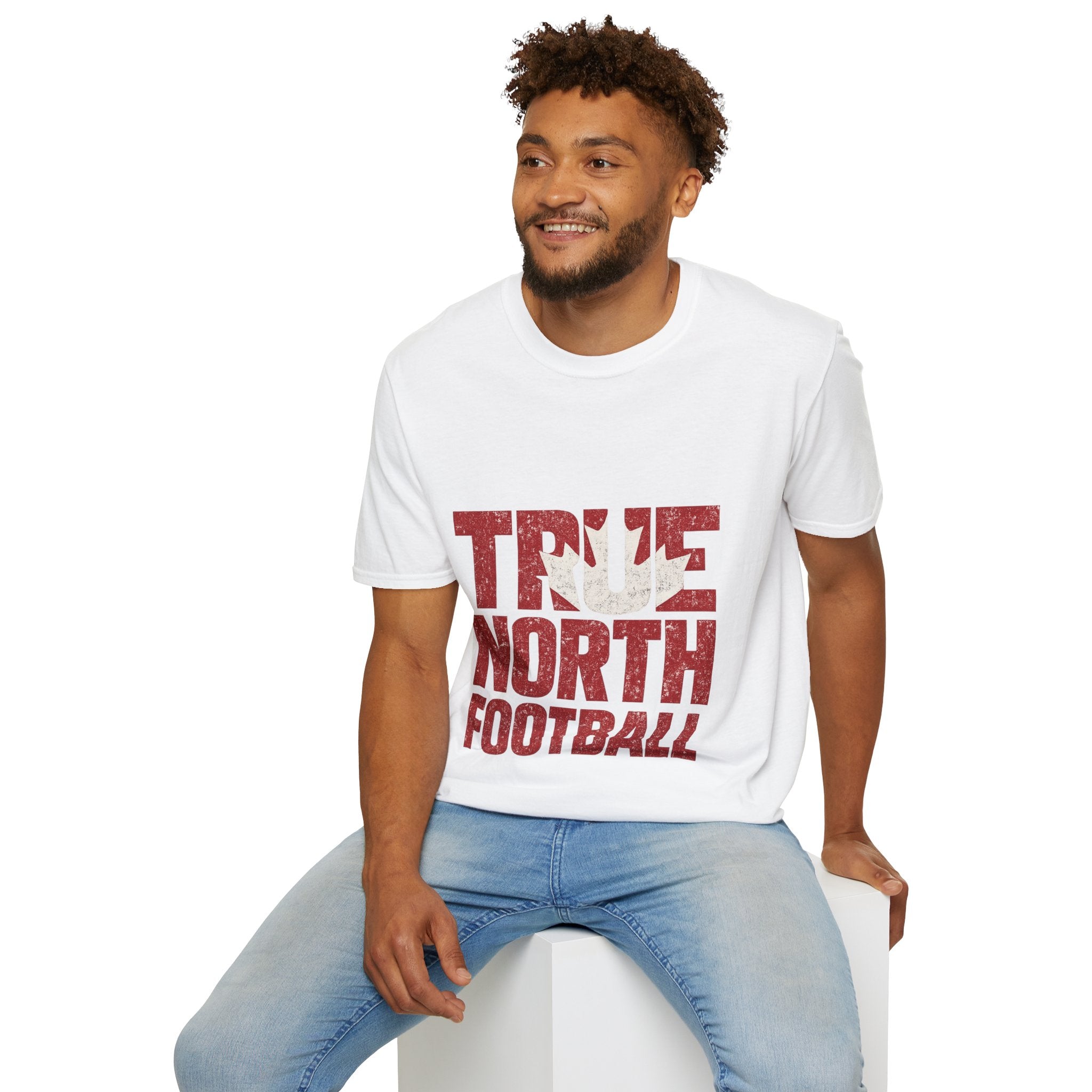 Canada True North Football T-Shirt — Vintage Canadian Leafs Sports Tee