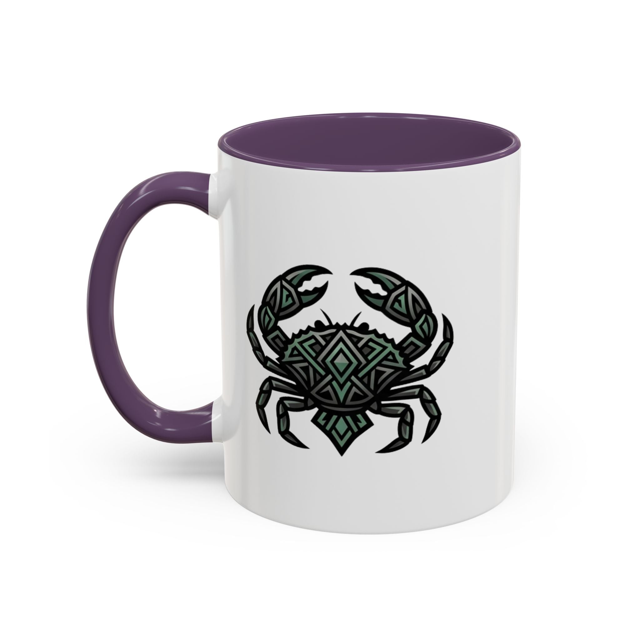 Cancer Zodiac Coffee Mug — Geometric Crab Accent Mug