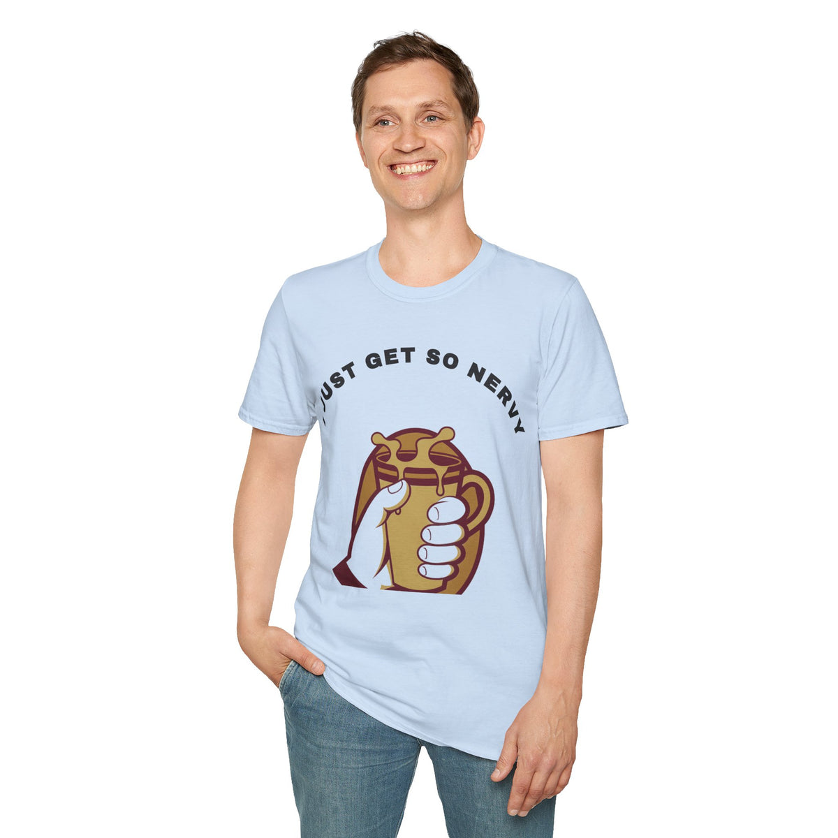 T-Shirt — “I Just Get So Nervy” Nervous Sloth Graphic Tee - Trending Now - September 2026