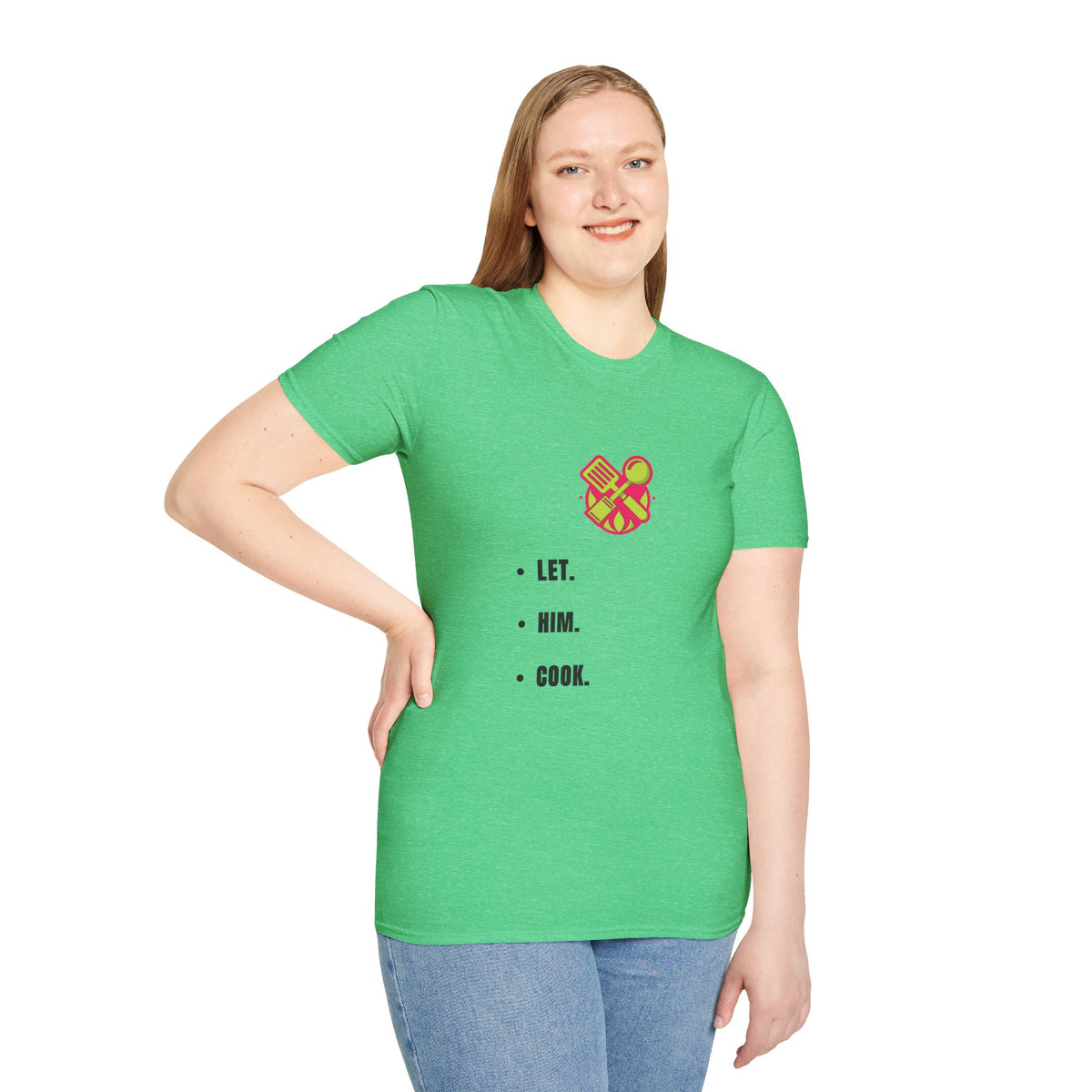 T-Shirt — LET. HUM. COOK. Minimalist Cooking Heart Graphic - Trending Now - September 2026