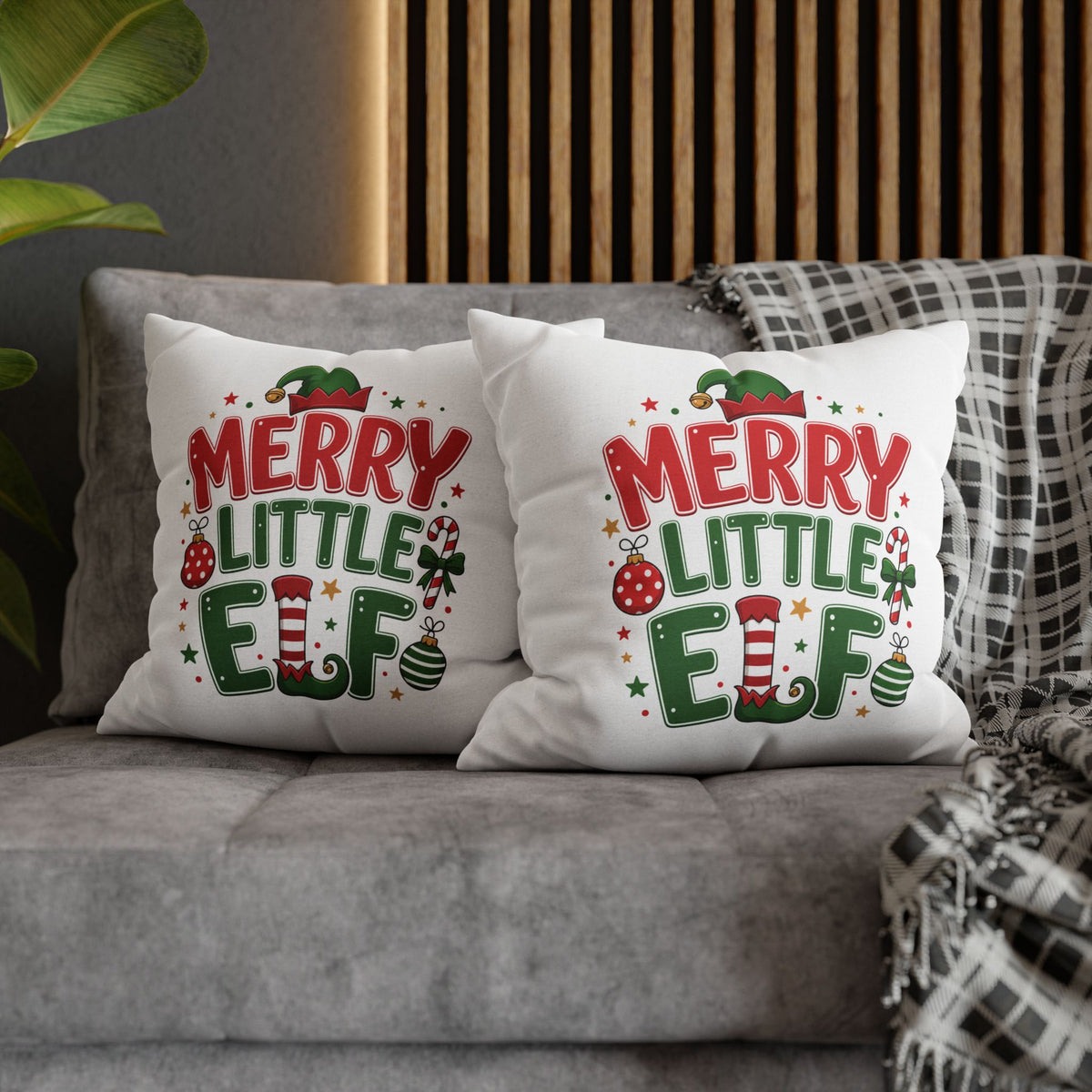 Christmas Pillowcase Merry Little Elf Christmas Pillowcase