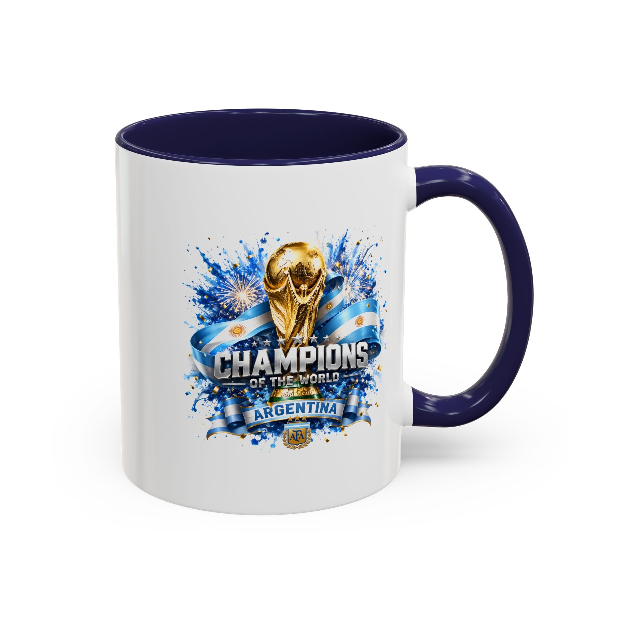 Argentina World Cup Champions Coffee Mug — 'Champions of the World' Accent Mug