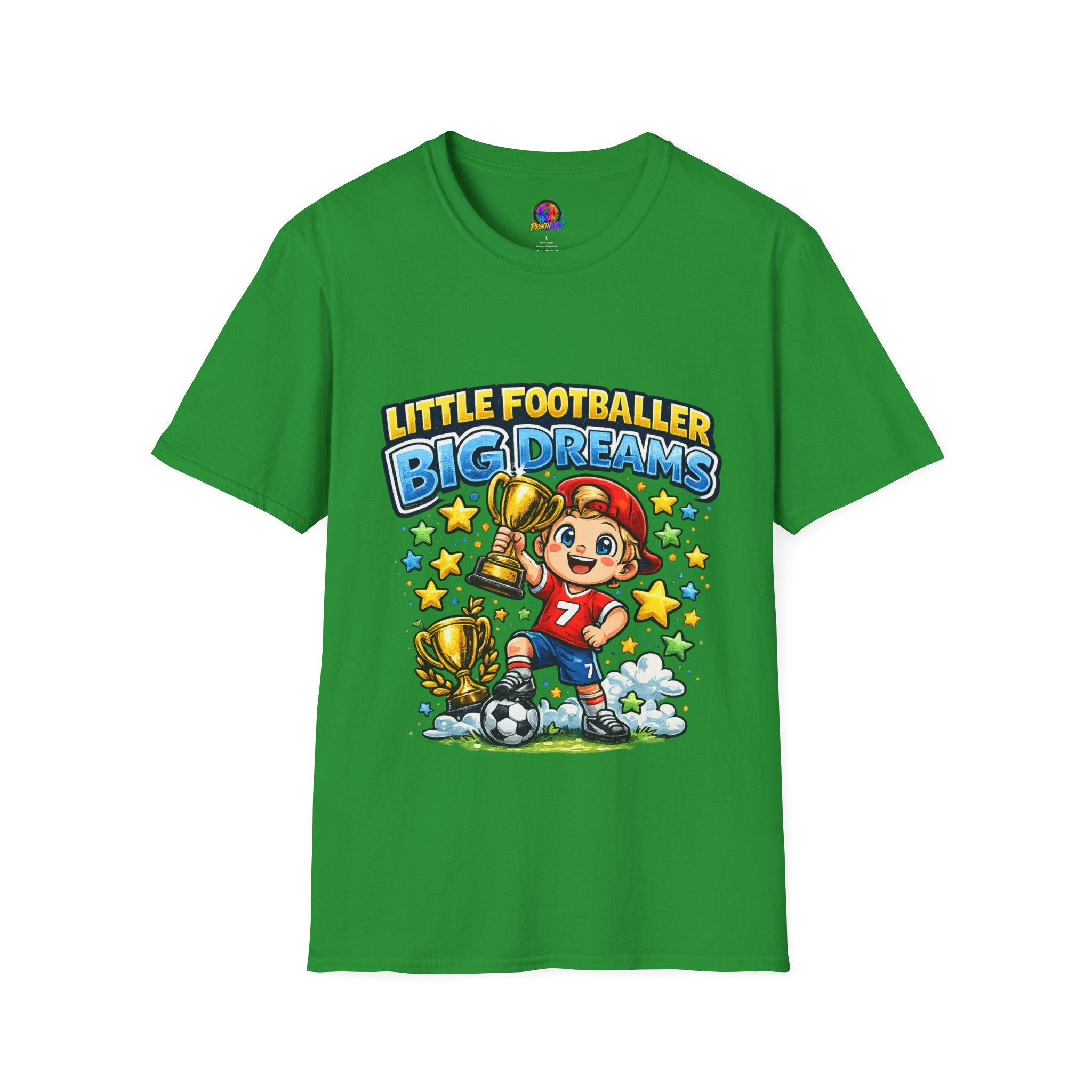 Kids Football T‑Shirt — "Little Footballer Big Dreams" Graphic Tee