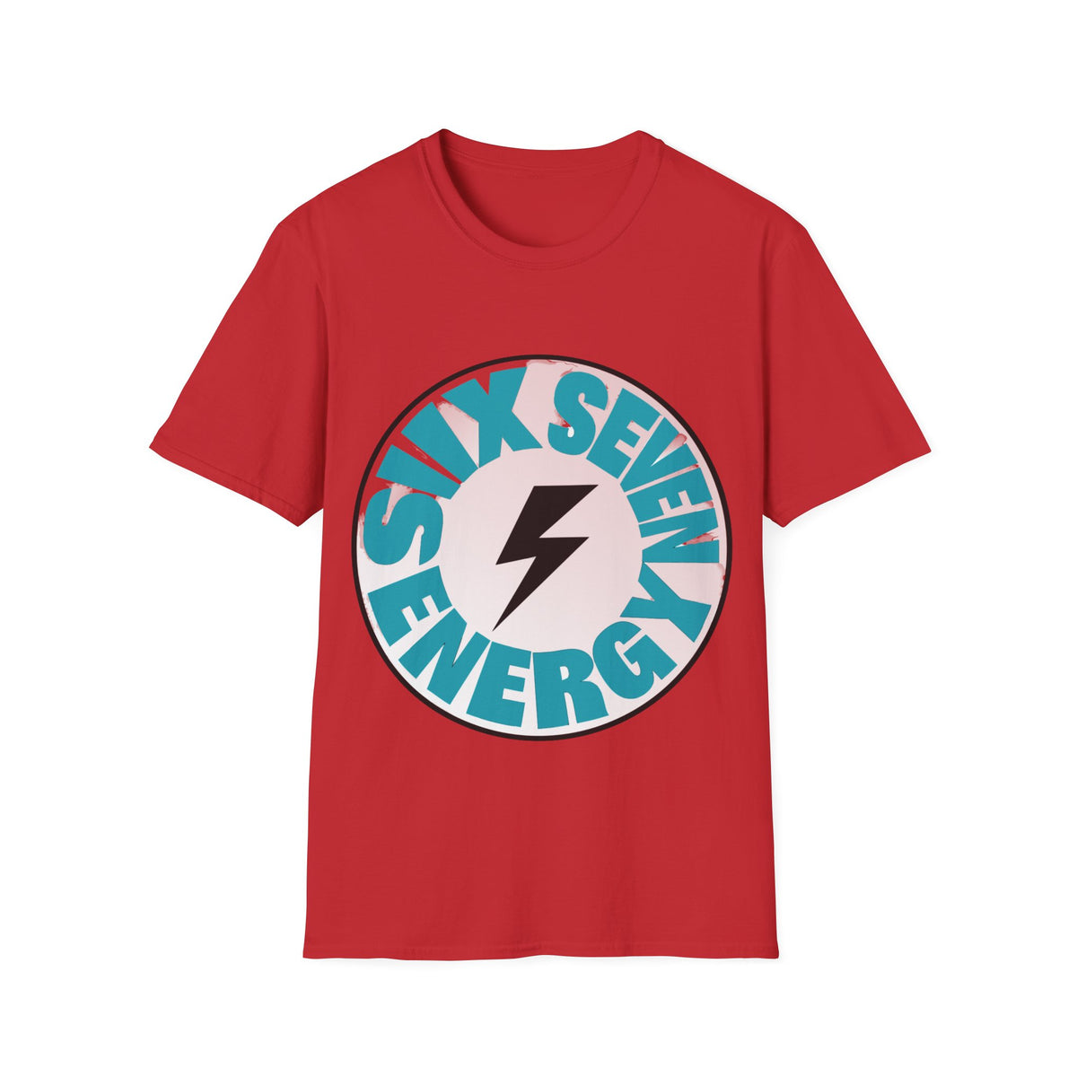 Six Seven Energy Circular Retro Lightning Tee - Bold Coastal Blue Graphic T-Shirt - Trending Now - September 2026
