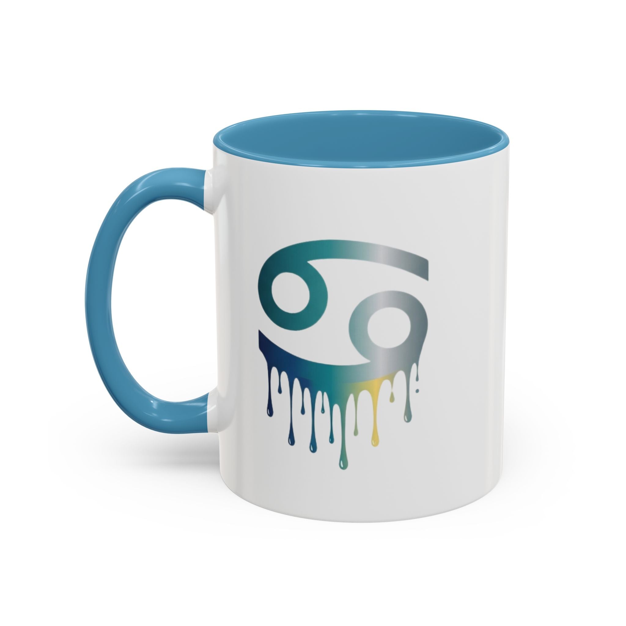Cancer Zodiac Drip Accent Coffee Mug — Astrology Horoscope Gift