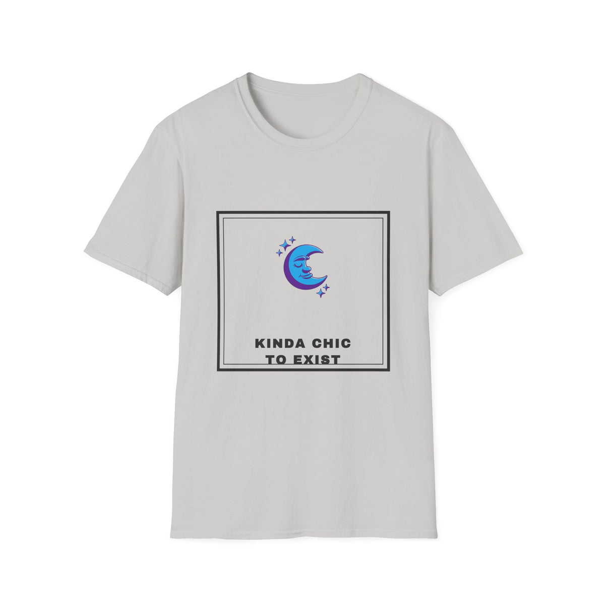 Moon Graphic Tee — "Kinda Chic to Exist" Cute Celestial T-Shirt - Trending Now - September 2026
