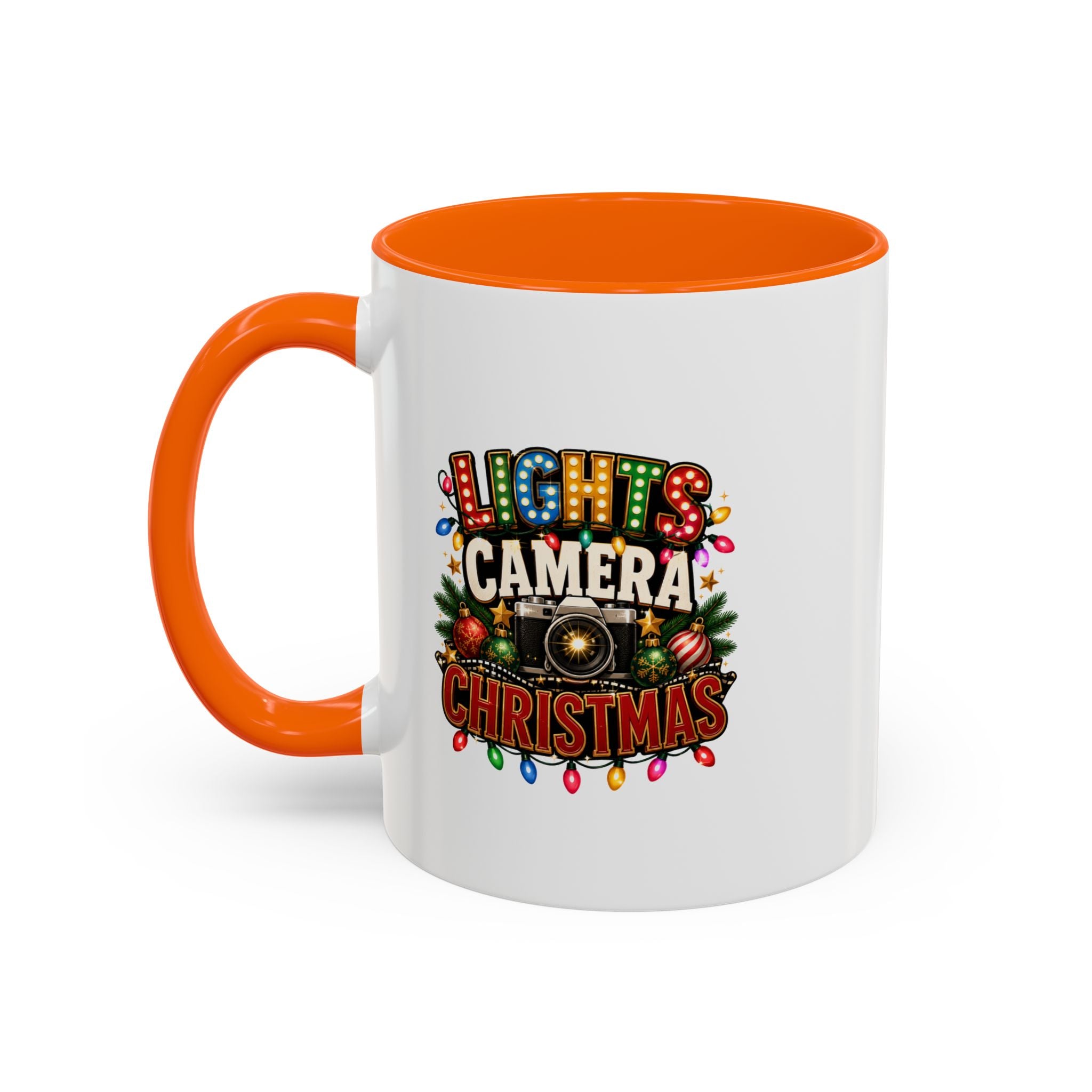 Accent Coffee Mug Lights Camera Christmas