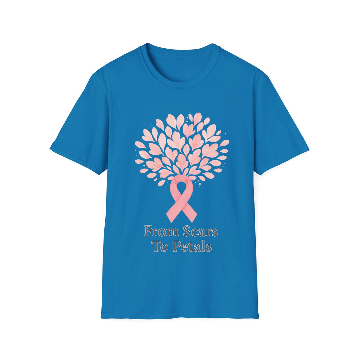 From Scars To Petals Pink Ribbon Tree T-Shirt, Breast Cancer Survivor Gift Tee - Trending Now - September 2026