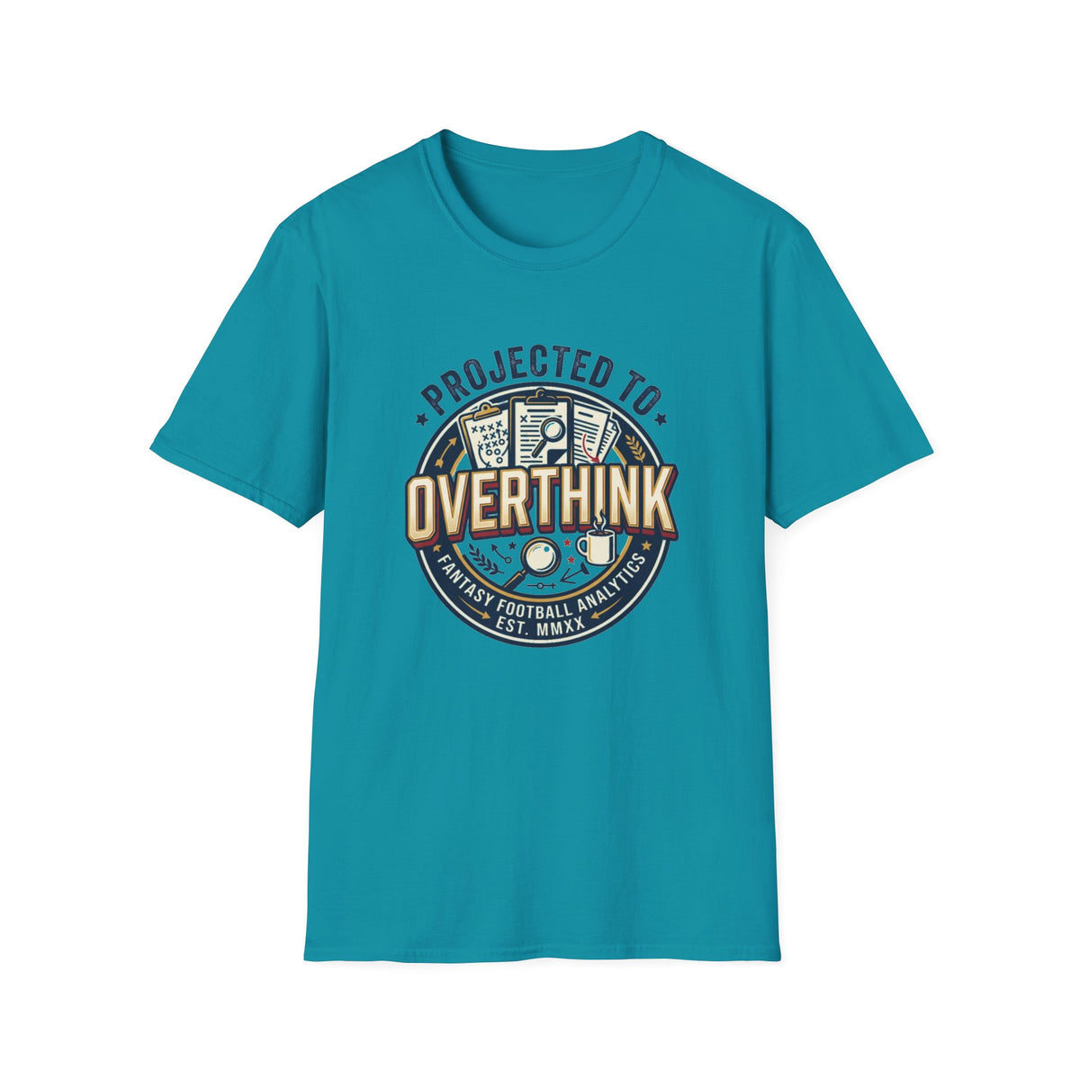 Overthink Club Graphic T-Shirt — 'Proudly Overthink' Vintage Badge Tee - Trending Now - August 2026