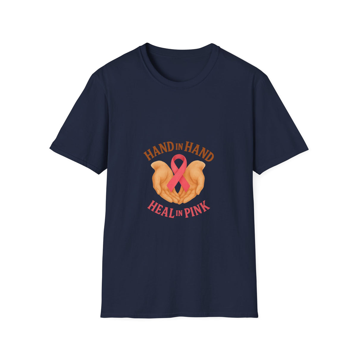 Breast Cancer Support T-Shirt – "Hand in Hand, Heal in Pink" Heart Ribbon Tee - Trending Now - October 2026