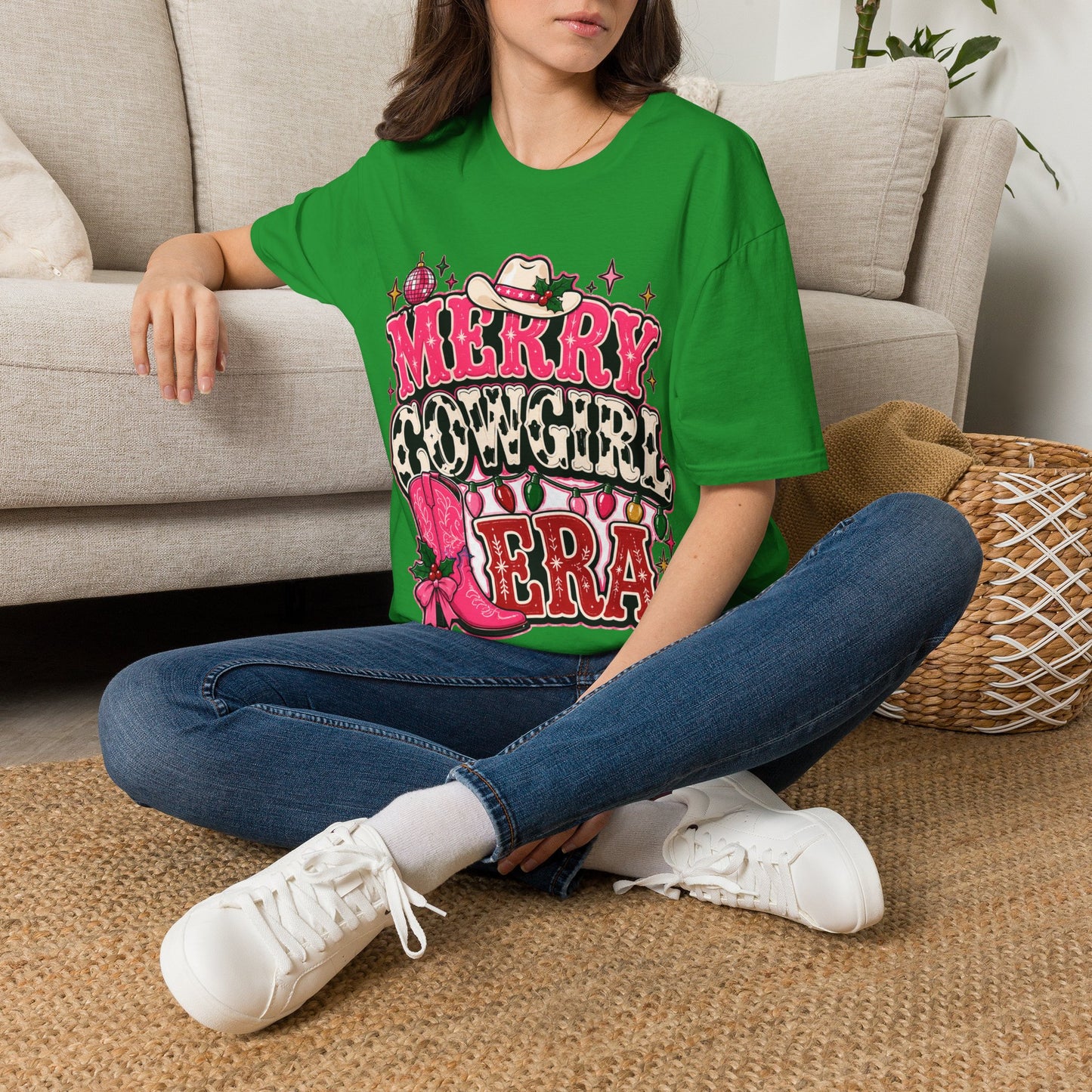 Merry Cowgirl Christmas T-Shirt