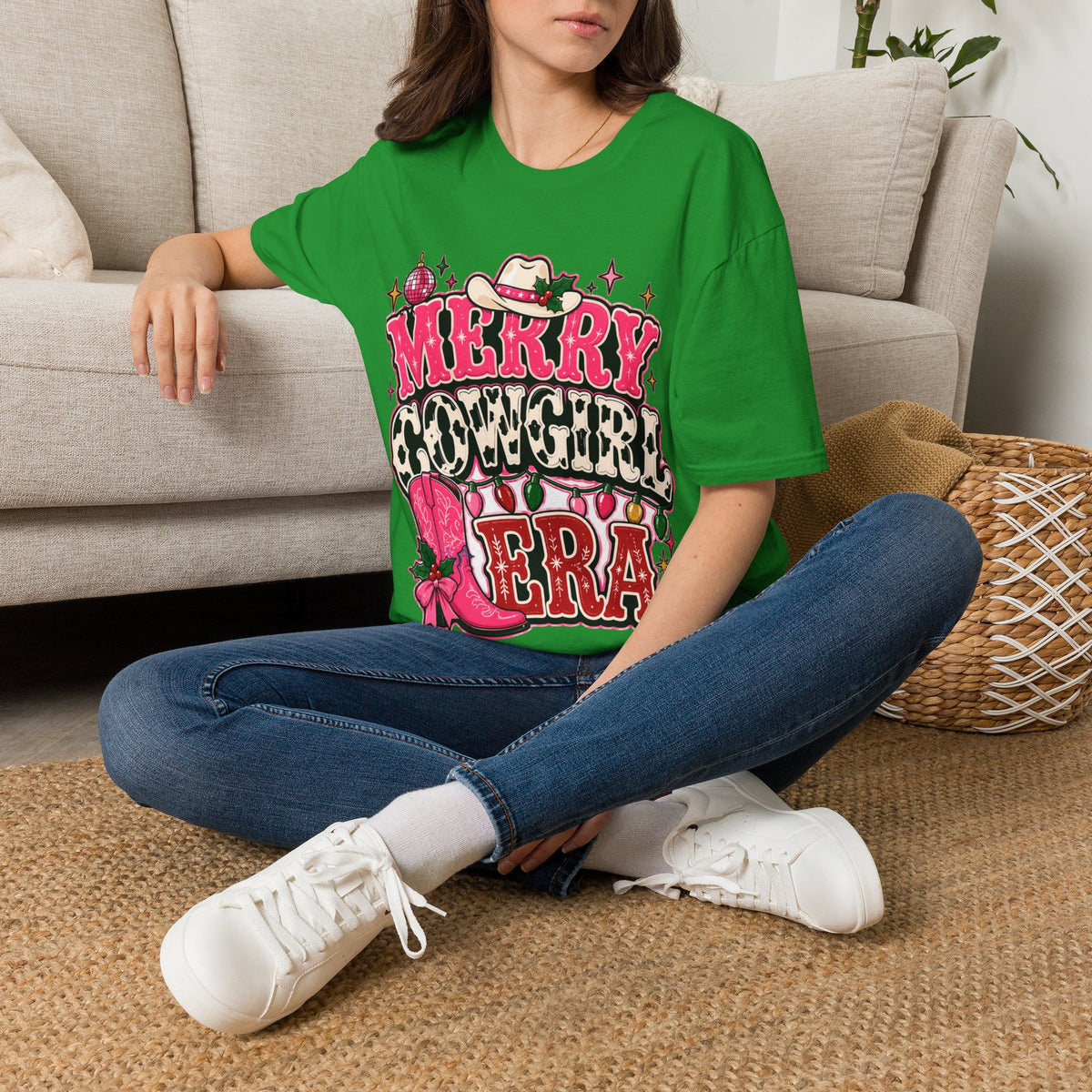 Merry Cowgirl Christmas T-Shirt