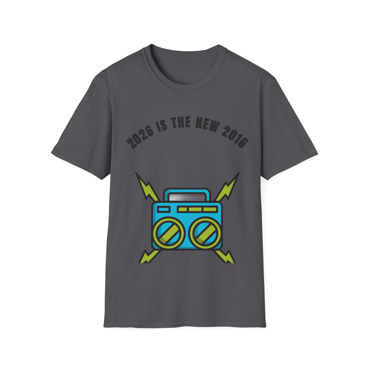 2026 Is The New 2016 T-Shirt — Retro Boombox Graphic Tee - Trending Now - September 2026