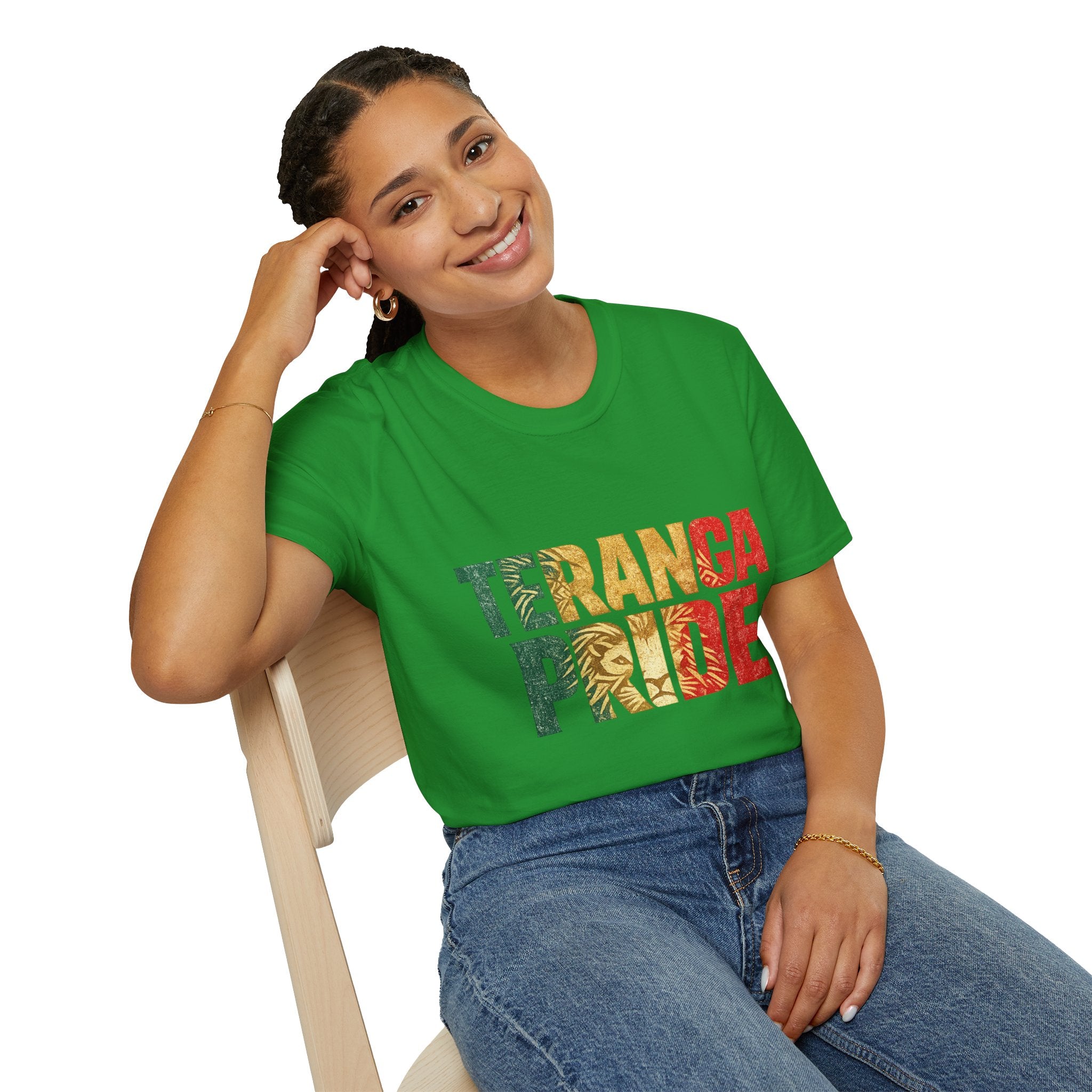 Senegal Teranga Pride T-Shirt — Senegal Flag Colors & Lion Graphic