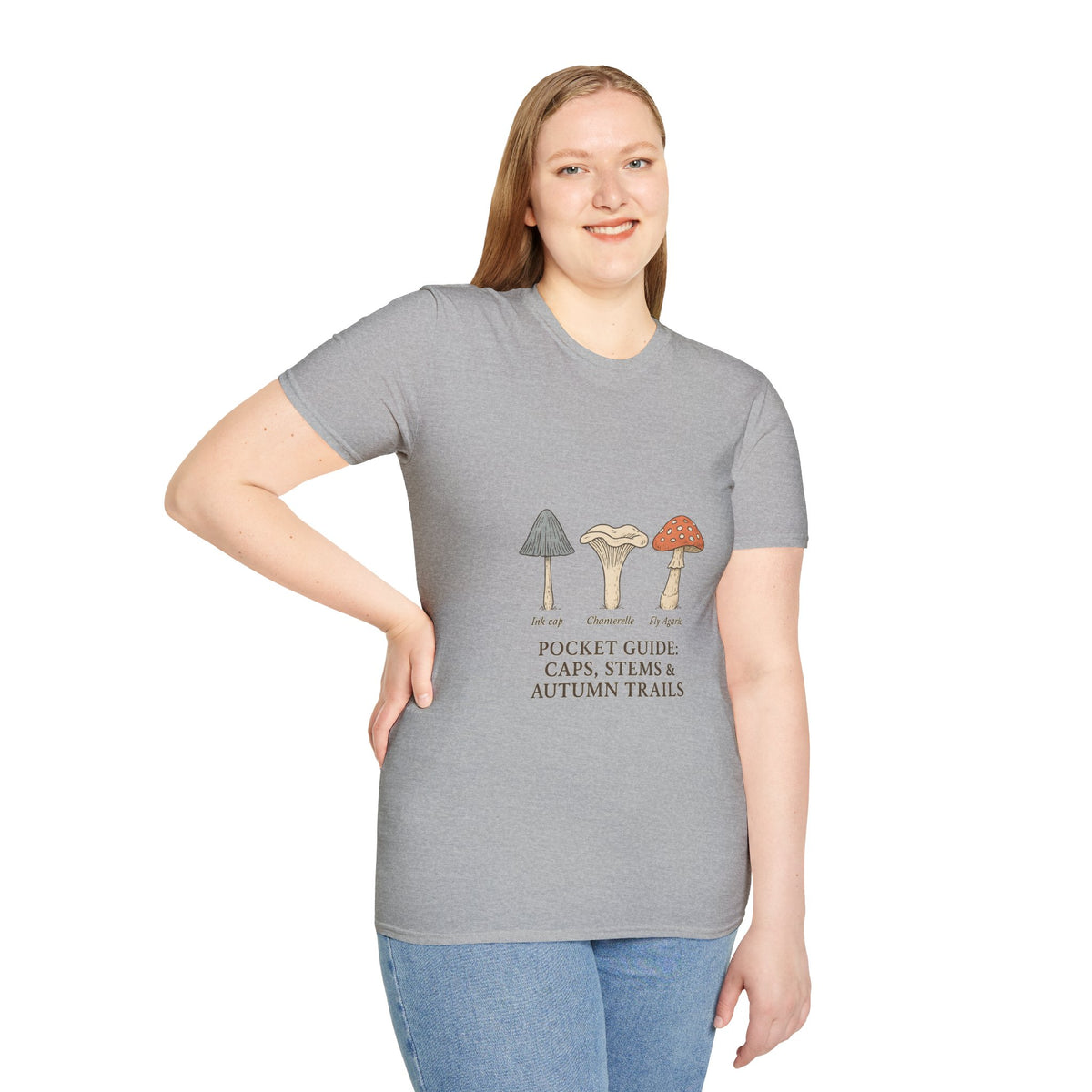 Mushroom Pocket Guide T‑Shirt — Cute Botanical Fungi Illustration - Trending Now - October 2026