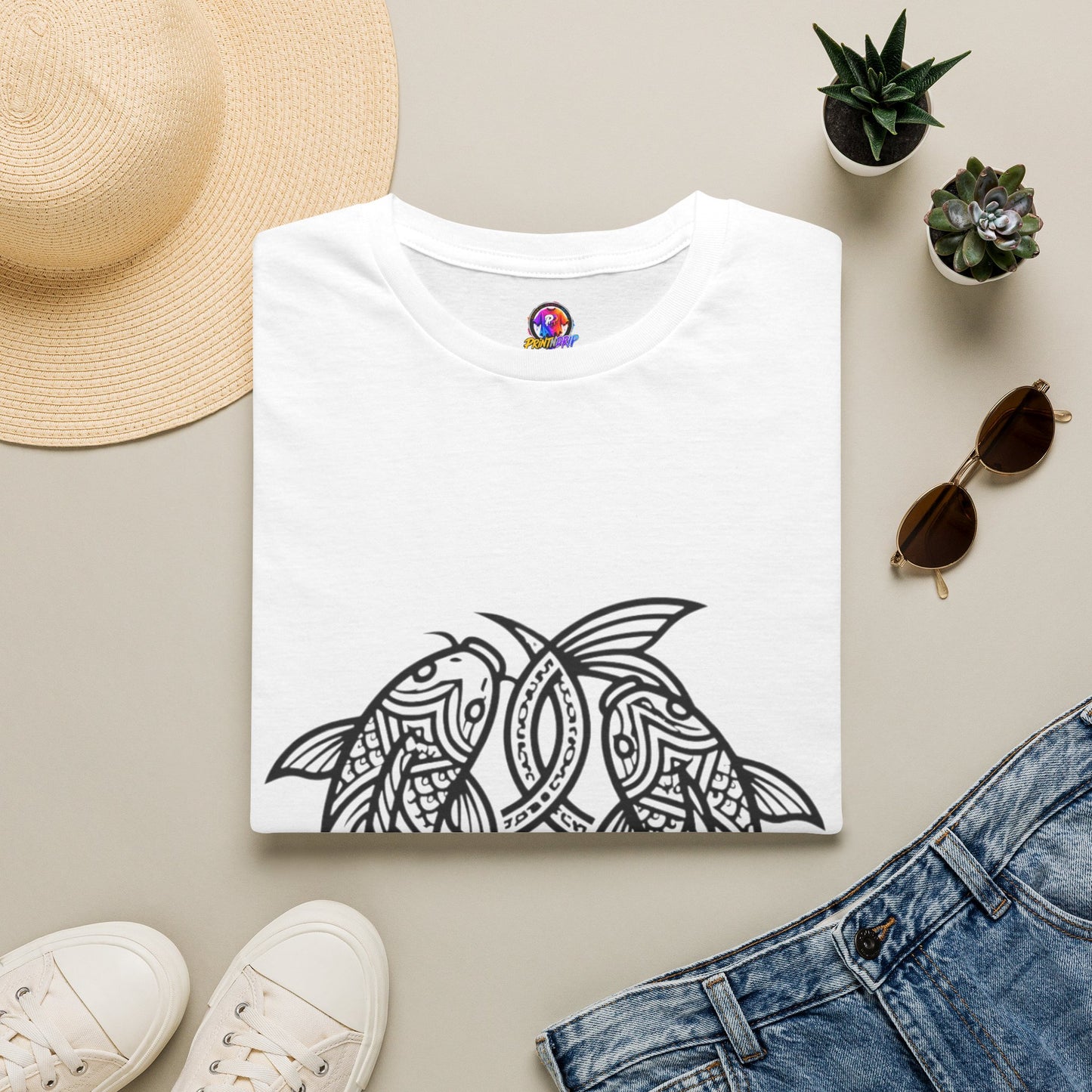 T-Shirt — Intricate Tribal Turtle Line Art Graphic Tee