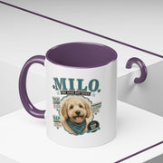 Milo Bailey Dog Dad Mom Personalized Dog Mug — "Milo The Good Boy" Accent Coffee Mug
