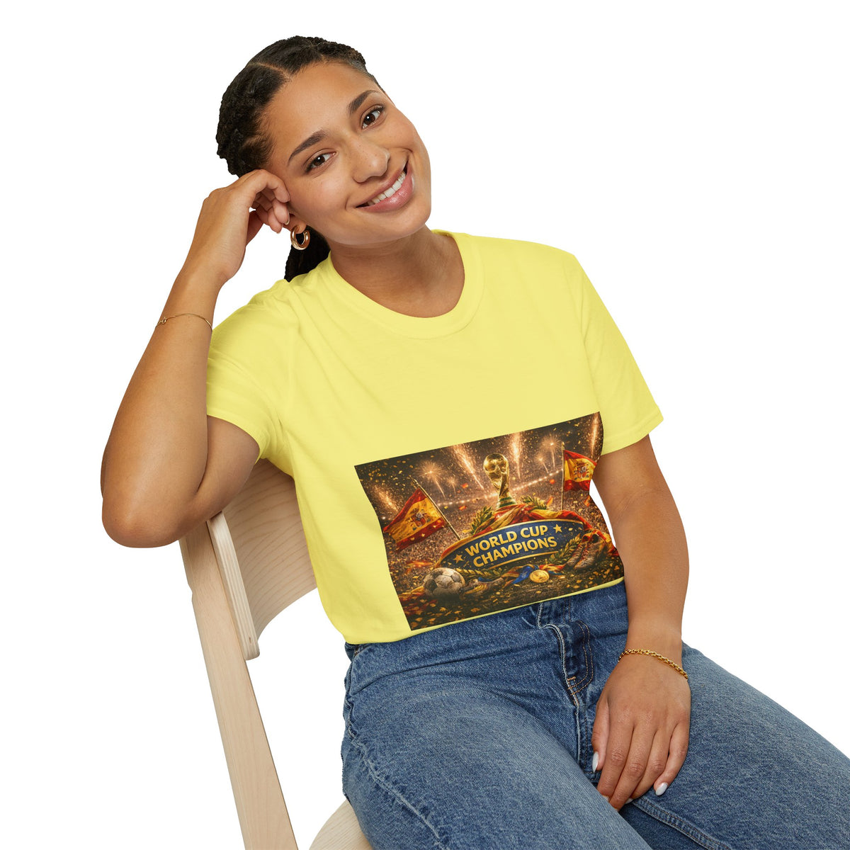 World Cup Champions T-Shirt — Spanish Football Victory Design