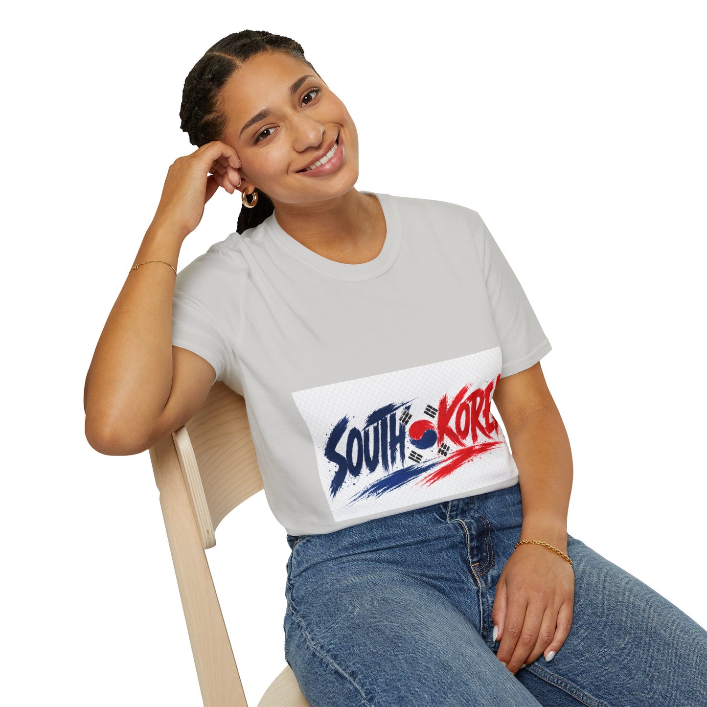 South Korea Flag Brushstroke T-Shirt — Patriotic Korean Travel Tee