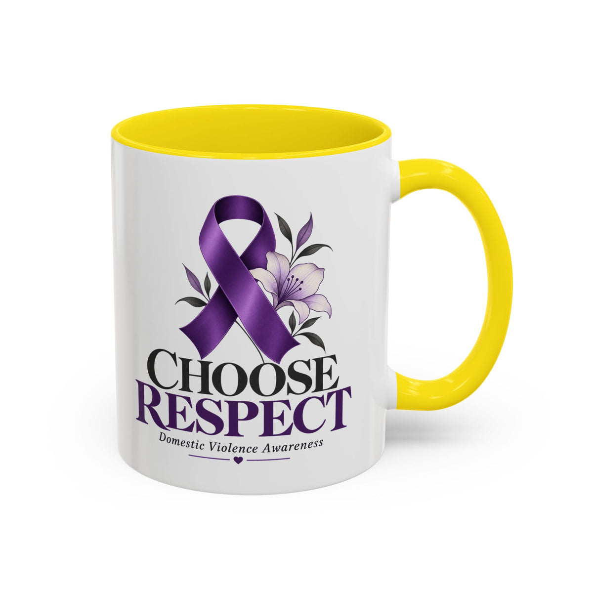 Choose Respect - Domestic Violence Awareness Coffee Mug (Accent, 11/15oz)