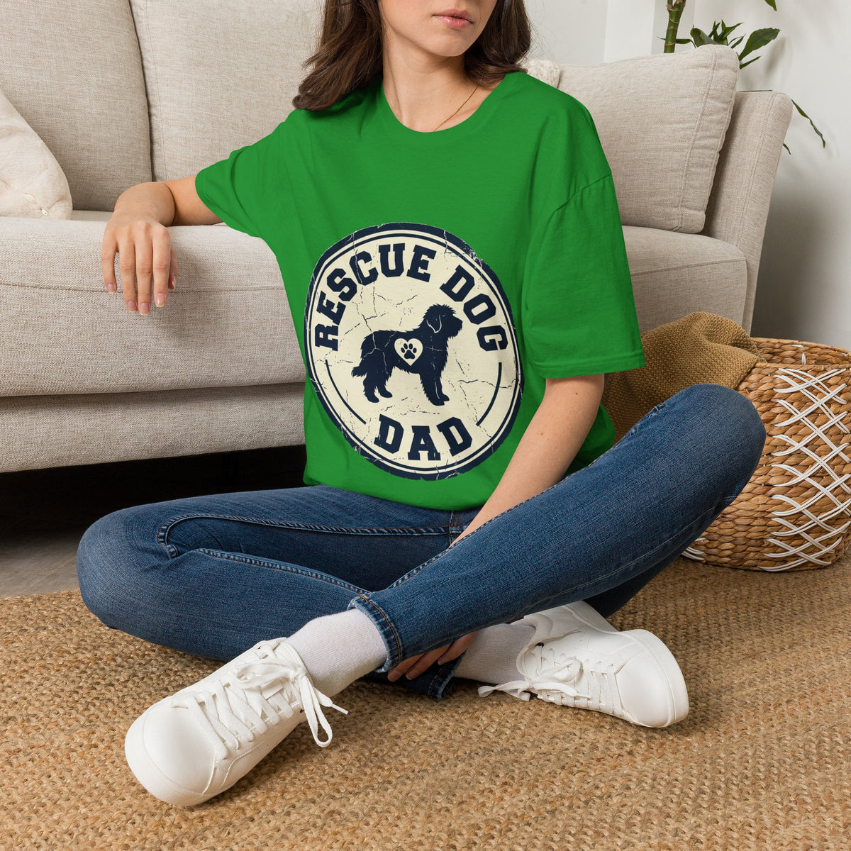 Rescue Dog Dad T-Shirt – Vintage Shelter Pup Support Tee