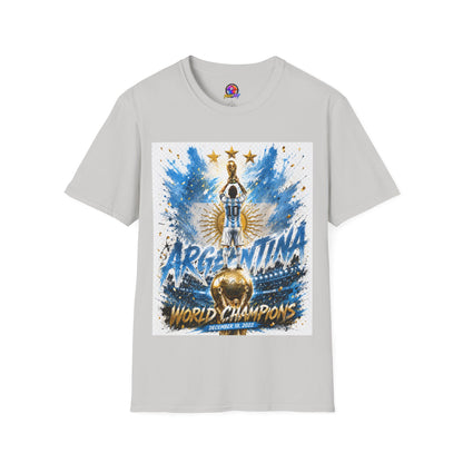 Argentina World Champions T‑Shirt — Soccer World Cup 3 Stars Tribute